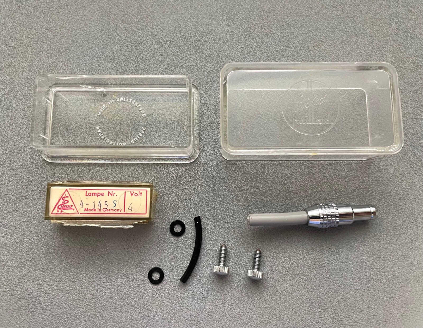 Box of Bolex H16 REX Parts in Original box 16mm movie camera