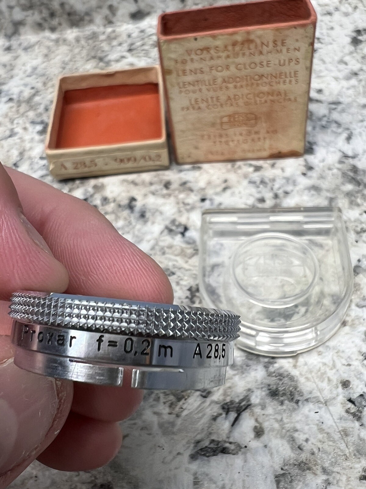 Zeiss Ikon 909/0.2 28.5mm Proxar Push on Filter With Plastic Case in Box