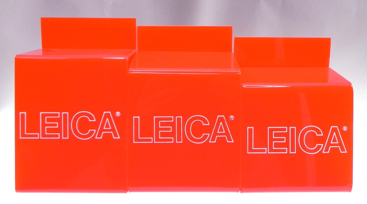 Leica Red Display Stand(Set of 3) for Camera ……….. Minty
