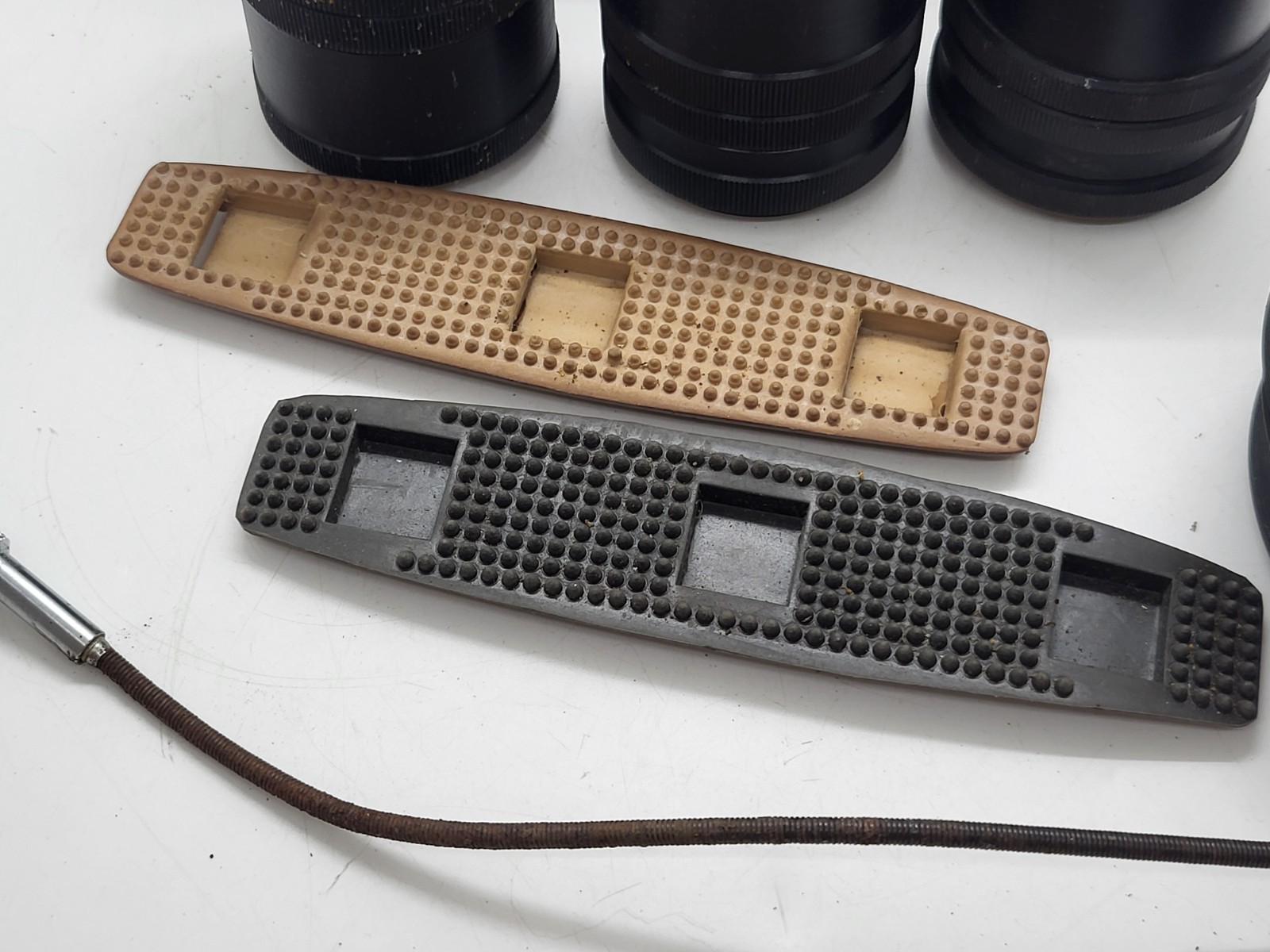 Vintage photography accessories: Extension rings shutter release cable lens hood