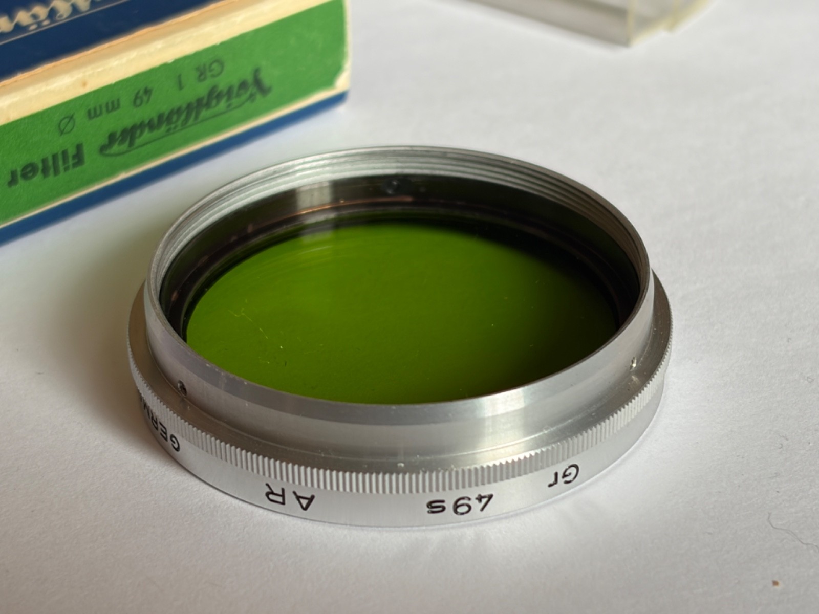 Vintage Voigtländer Voigtlander 49s AR Filter Green. Female Thread. Clean.