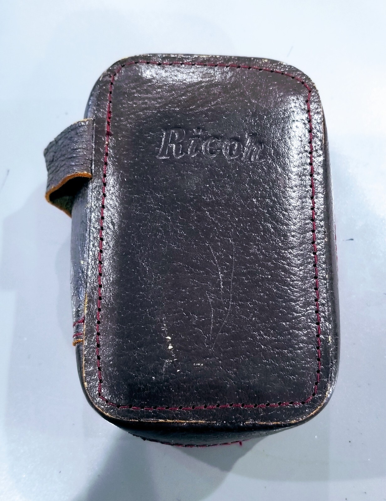VINTAGE Ricoh BC 605 Camera Compact Shoe-Mount Folding Flash Gun w/ Leather Case