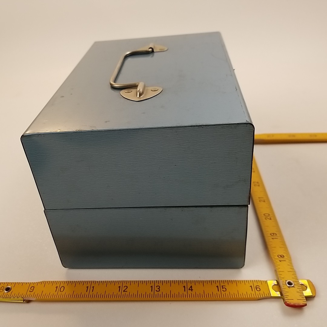 Vintage Movie Super 8mm Storage Case Box 12 Slots 3 Metal Adams Reel Cans 1960s