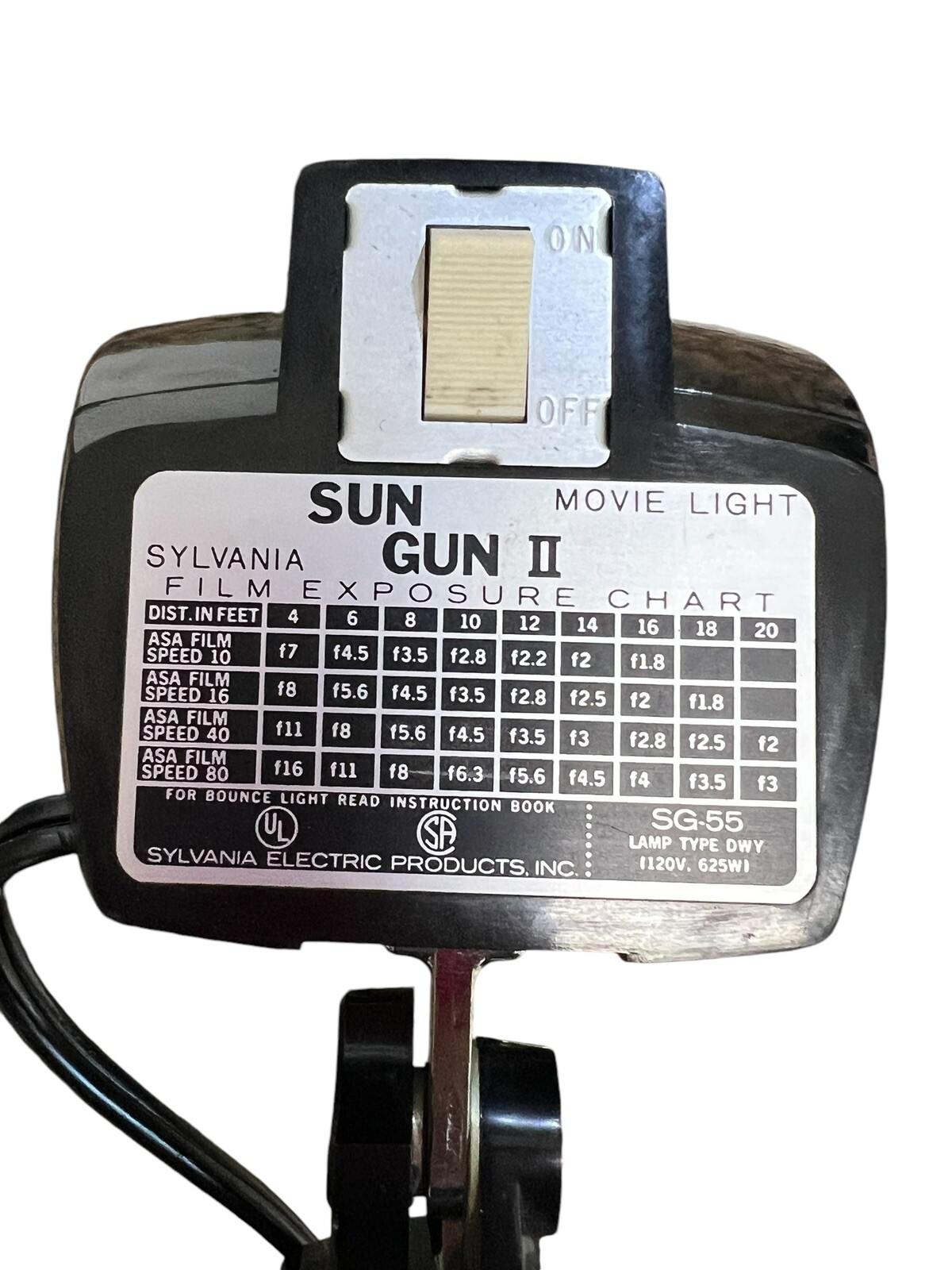 VTG Sylvania Sun Gun II Movie Light Model SG-55 W/ Original Box