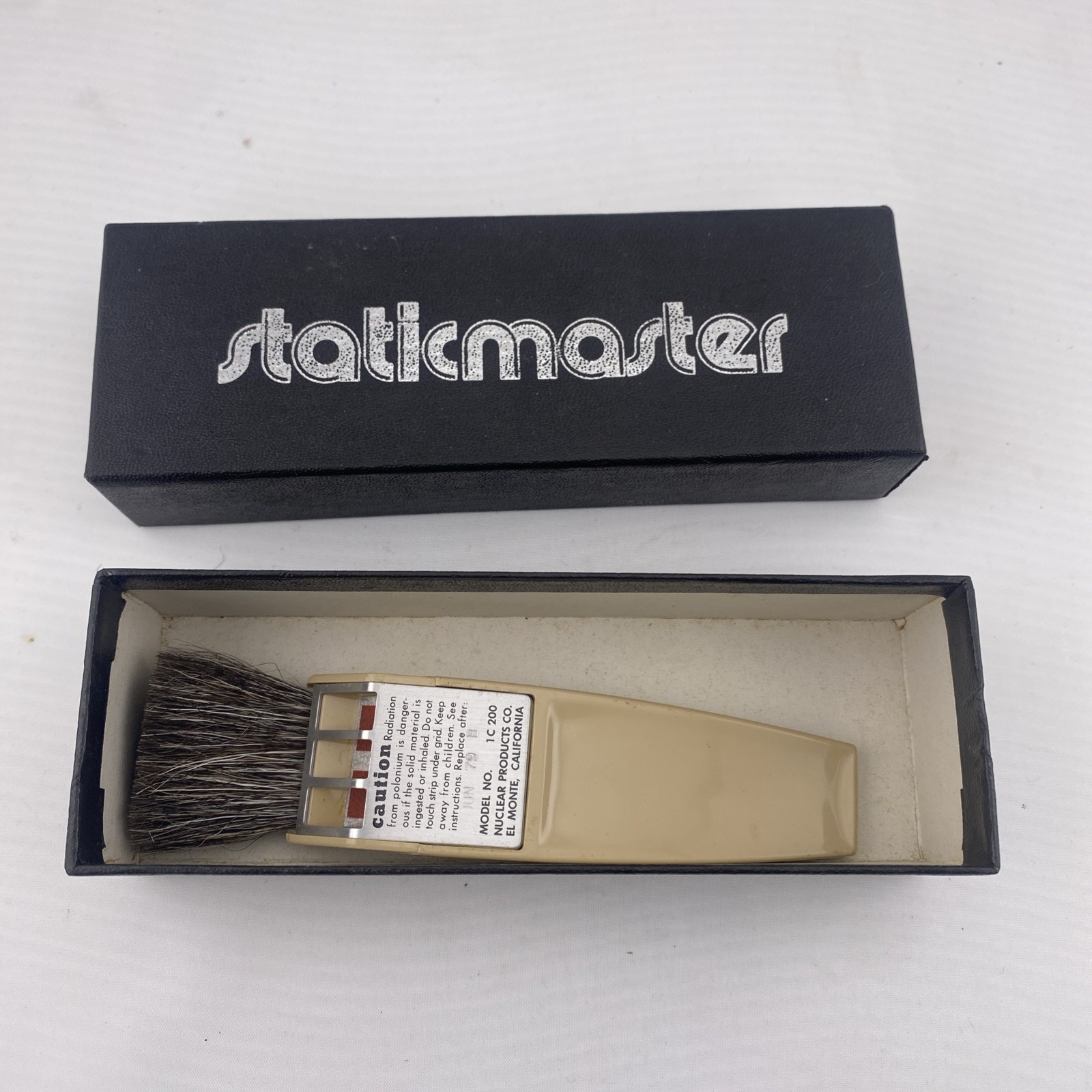 Vintage Staticmaster Polonium Photo Record Brush #1C200