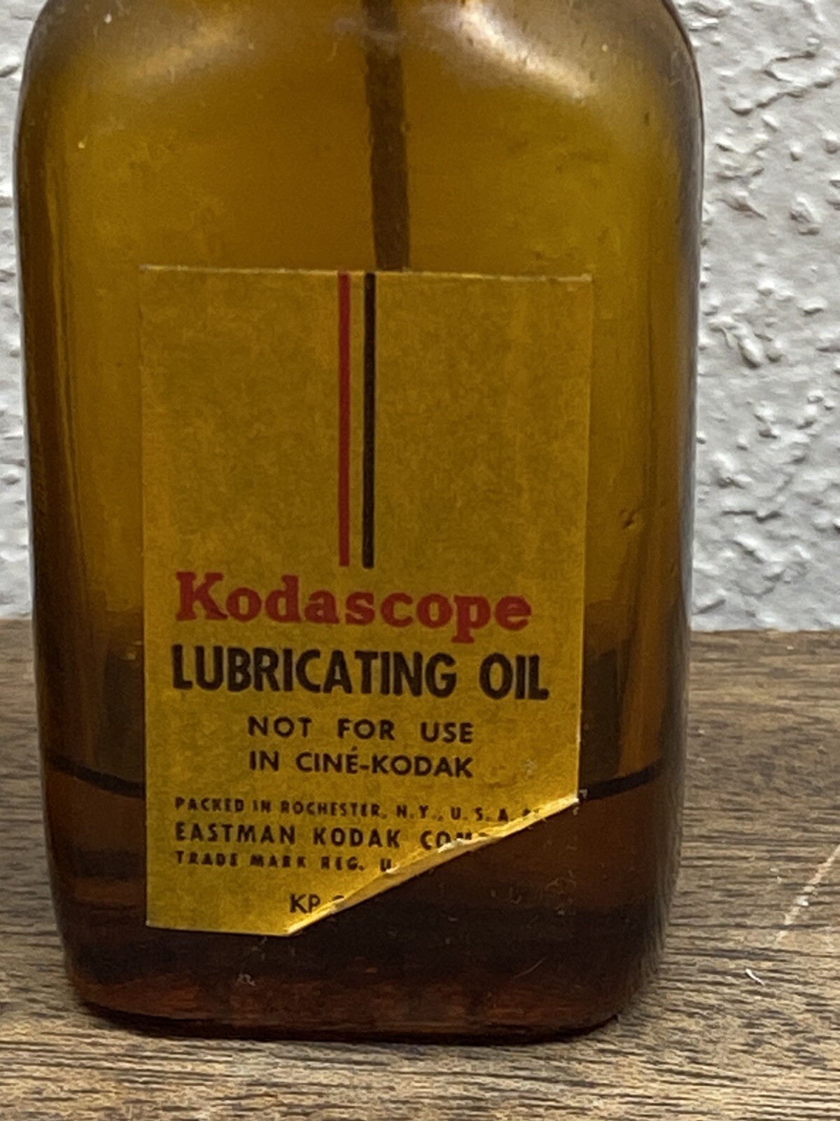 Vintage Eastman Kodak Kodascope Lubricating Oil Original Box & Bottle 1/4 full