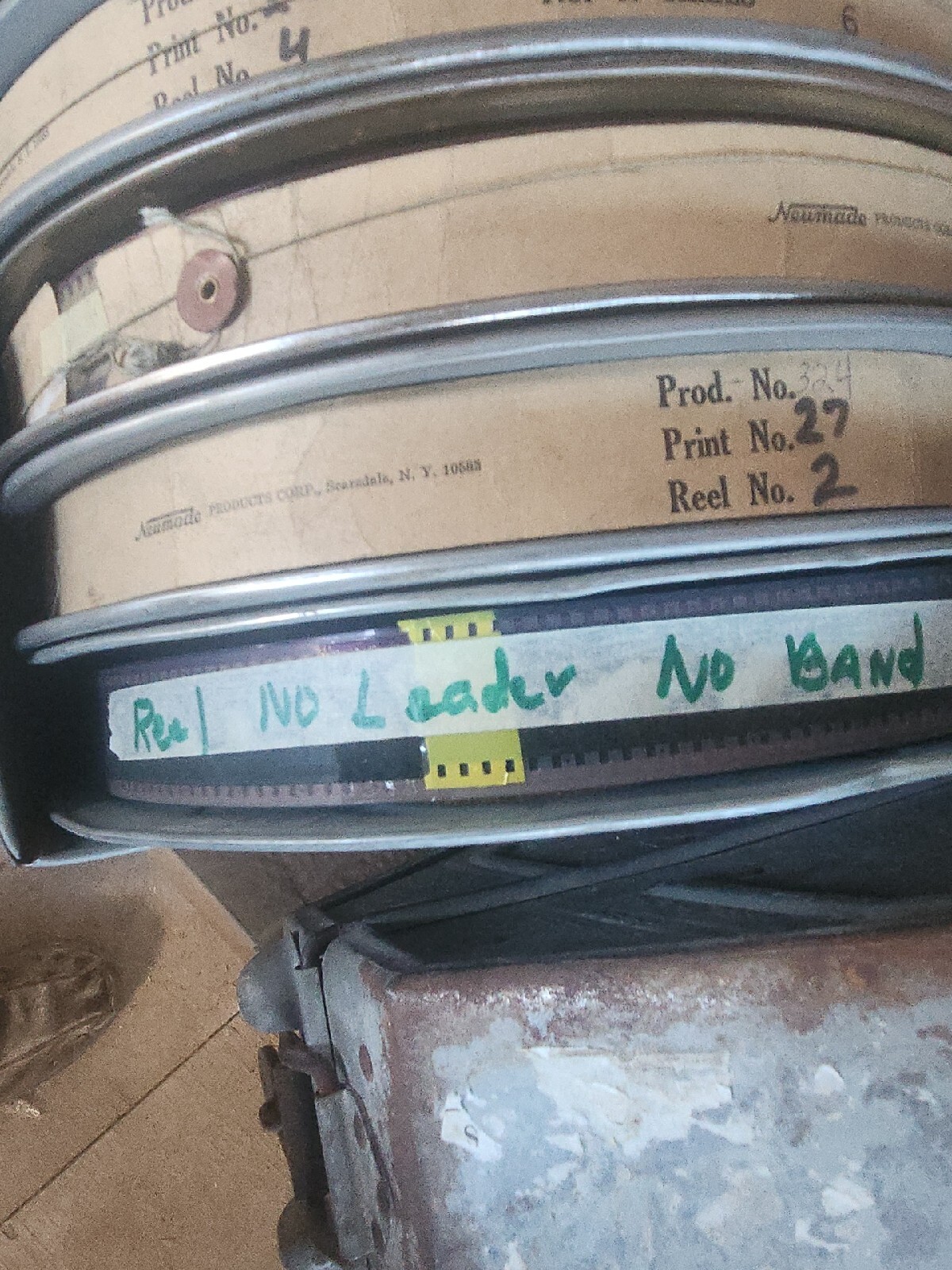 Girl In Gold Boots Movie Complete GOLDBERG BROS. Sheet Metal Film Reel Cases