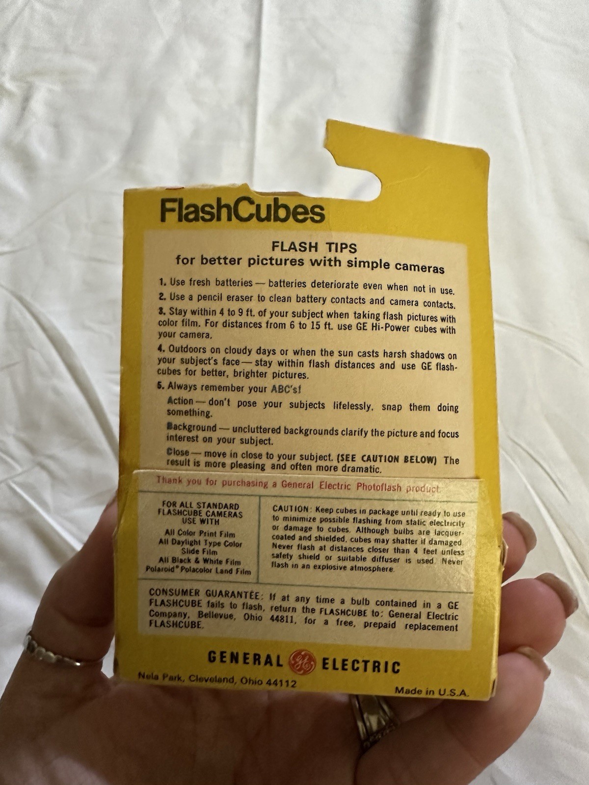 Vintage GE Flash Cubes 3 Pack General Electric NEW OLD STOCK Made In USA