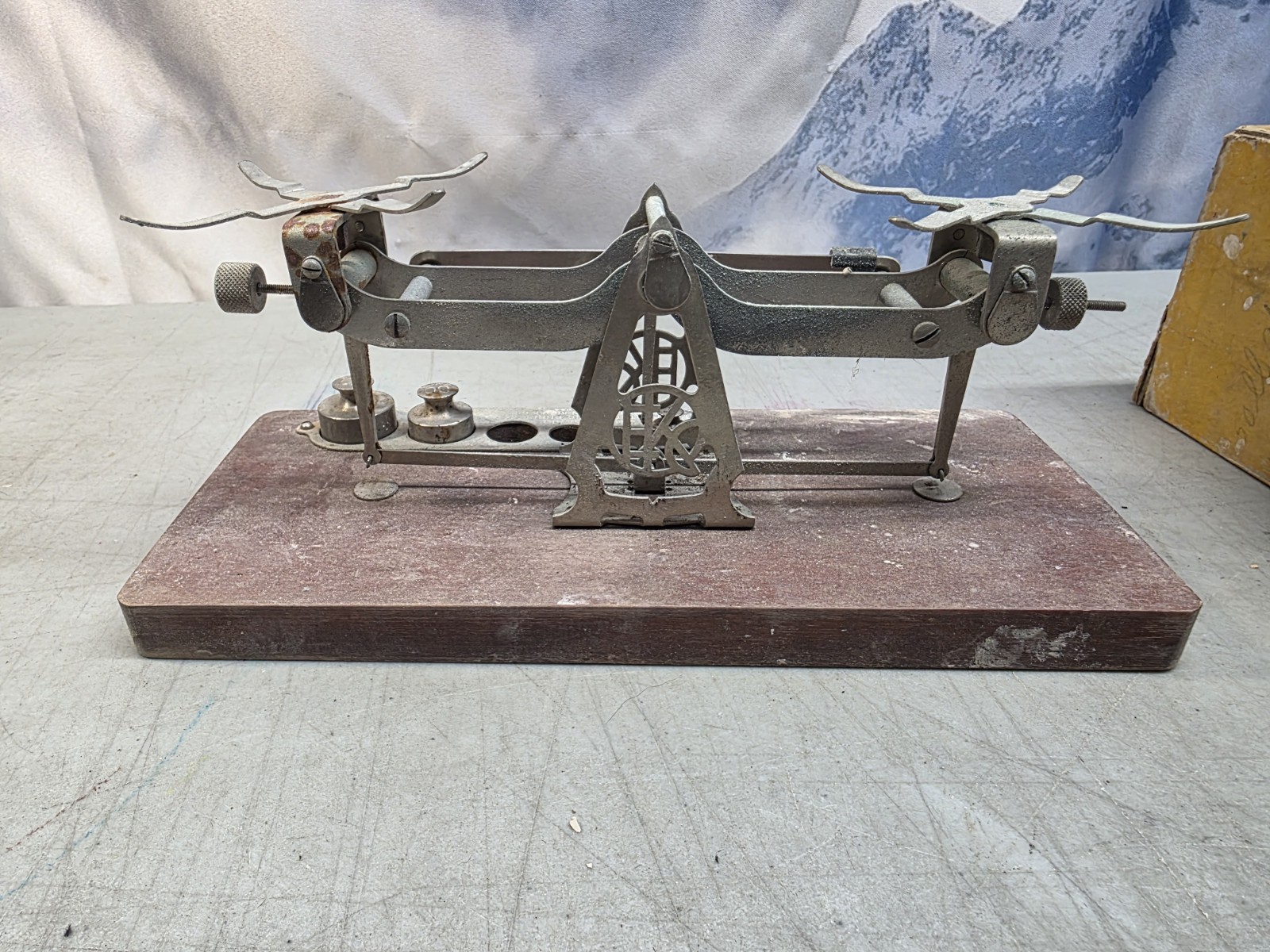 🔥 Antique Eastman Kodak Photographic Balance Scale W/ Box WW2 NEED CLEAN