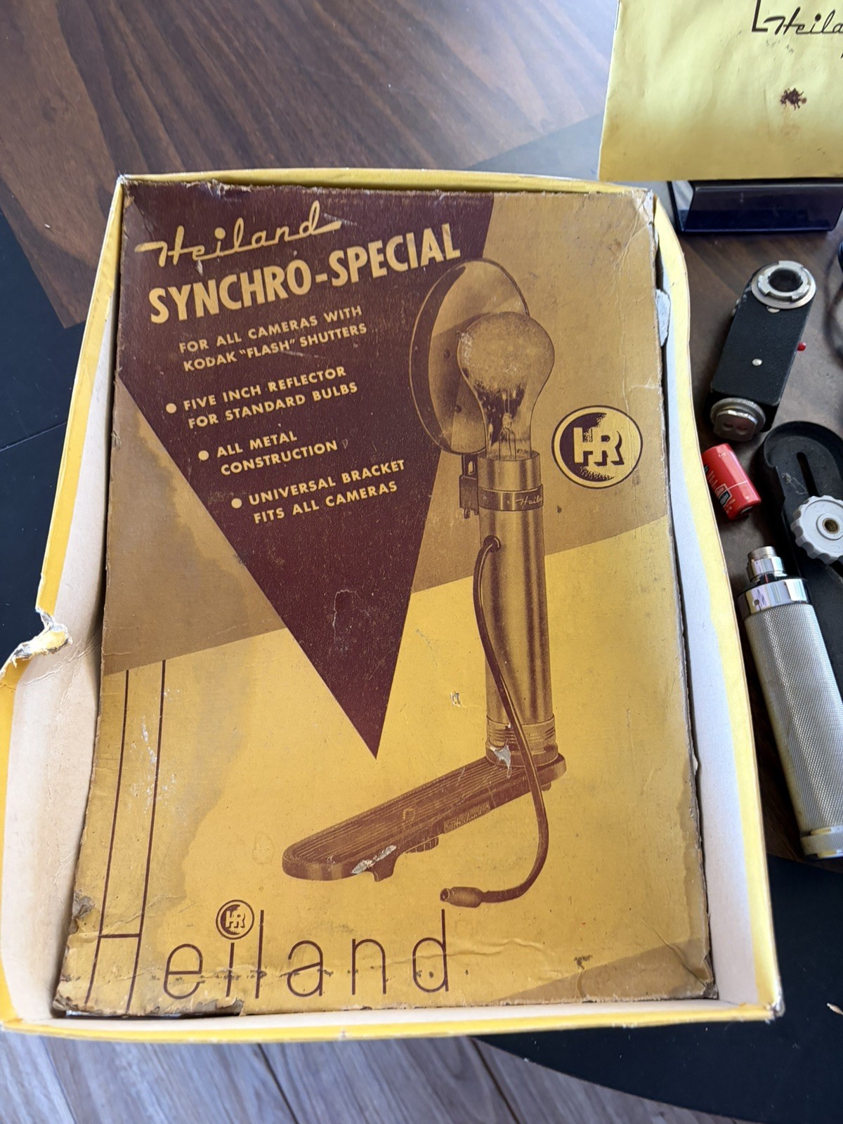Lot of Vintage Heiland Chrome Hand Flash & Multi Socket