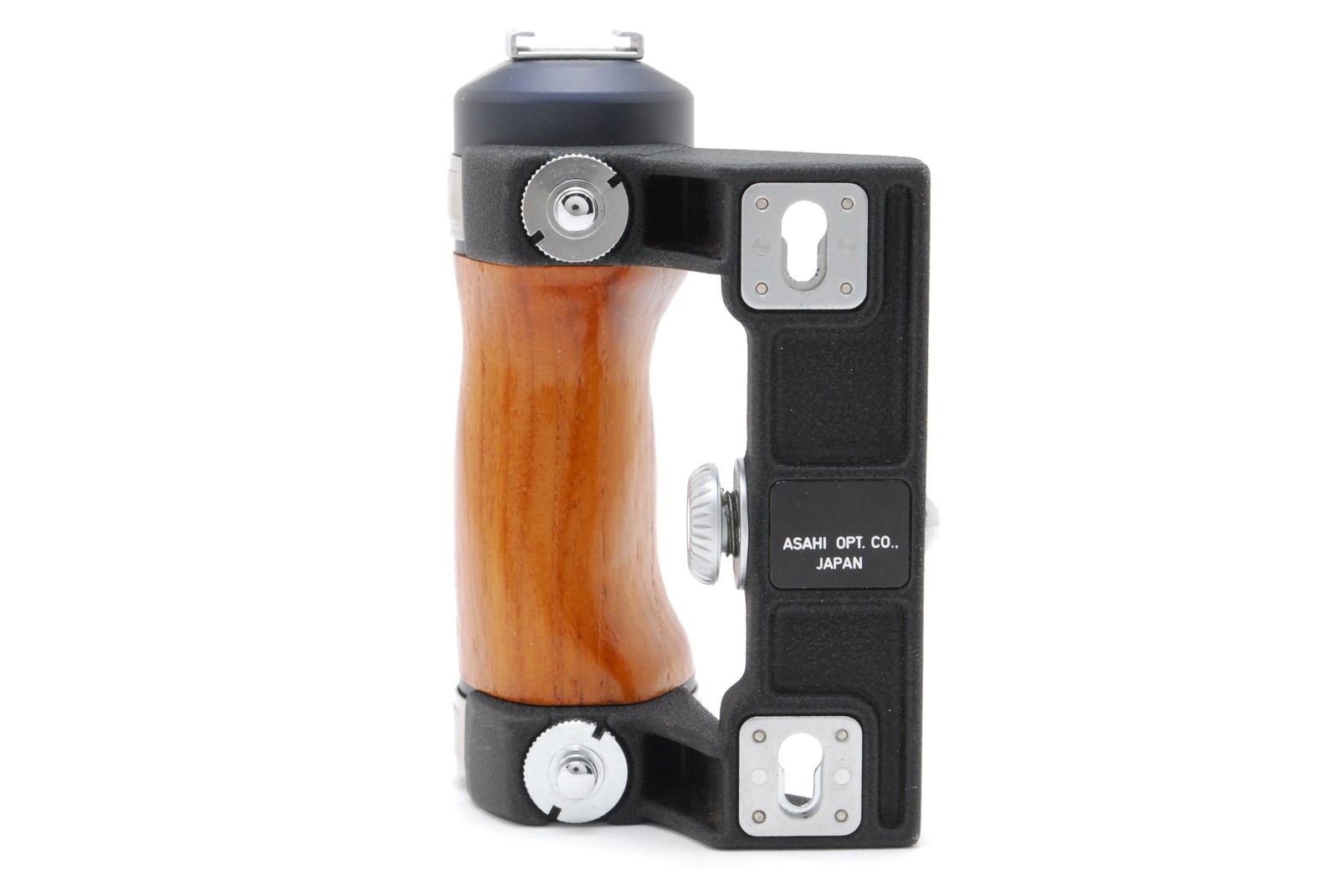 Asahi Pentax 6×7 67 67II Wooden Left Hand Grip w/ Shoe From JAPAN [Almost MINT]