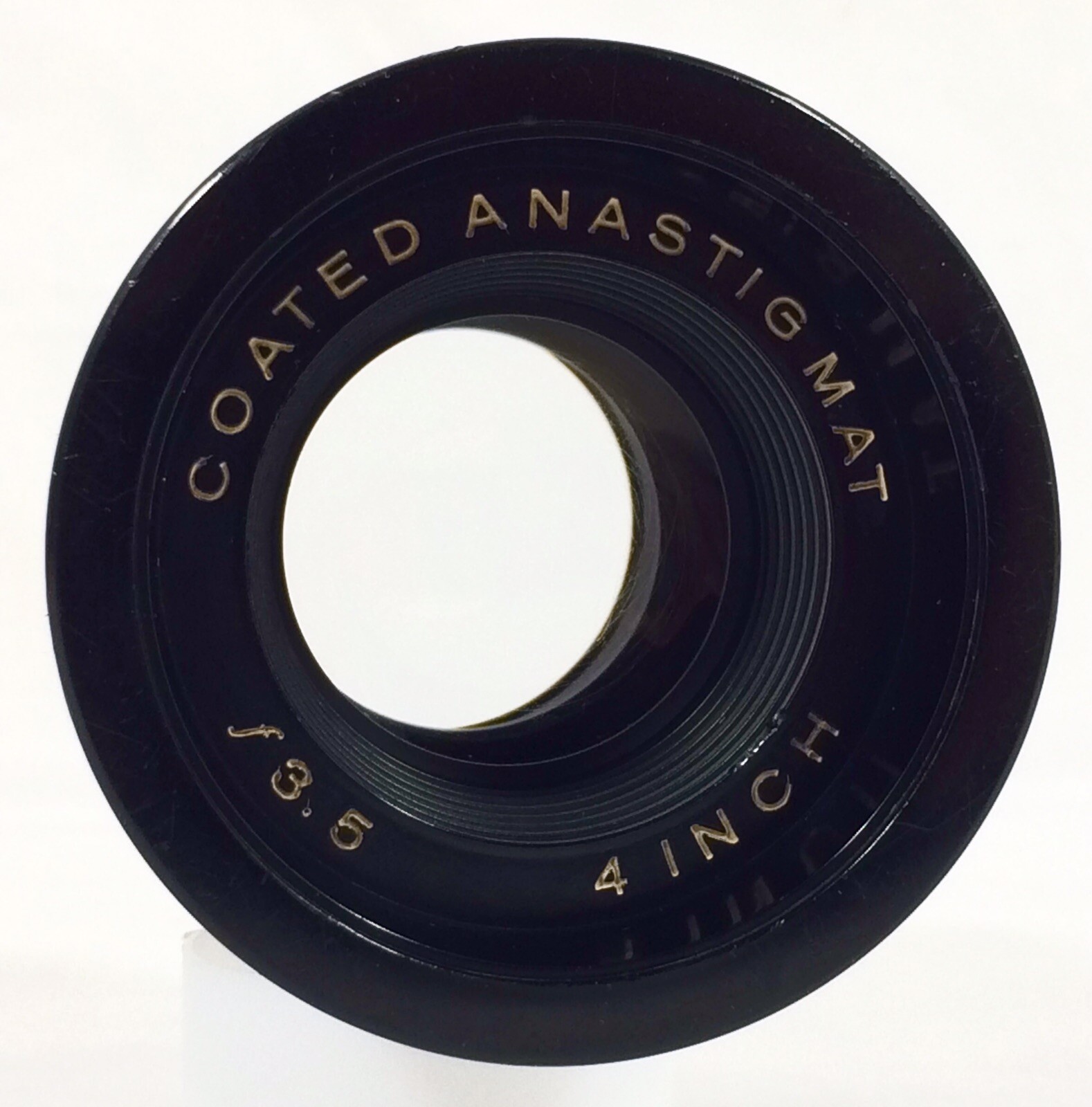 Vtg 4 inch f 3.5 Coated Anastigmat Projector Lens Projection Part 4″ EUC