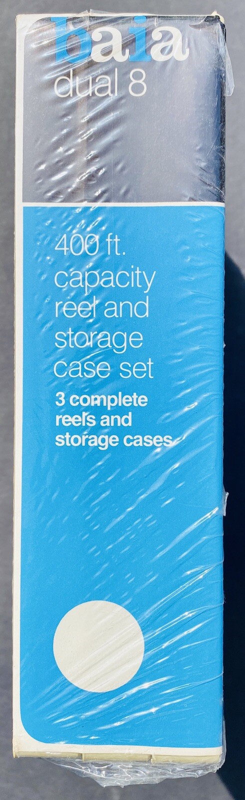 Vintage SEALED BAIA Dual 8 Set of 3 400 Ft. Capacity Reel & Storage Case RARE