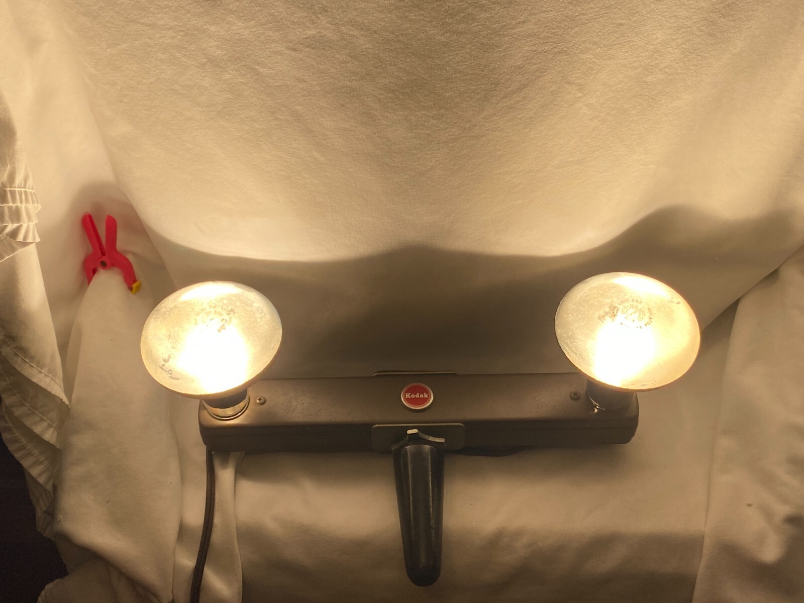 Vintage KODAK BROWNIE 2-Lamp Movie Light w/Box #790 Orig. Box Works 2 300W Lamps