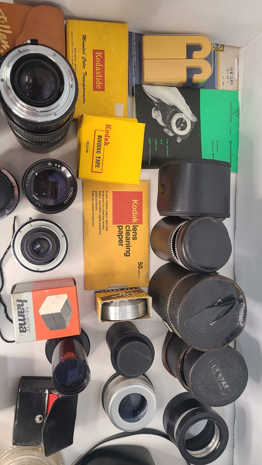 Lot Of 39 Vintage Camera Accessories Olympus Vivitar Tiffen Kodak Ge