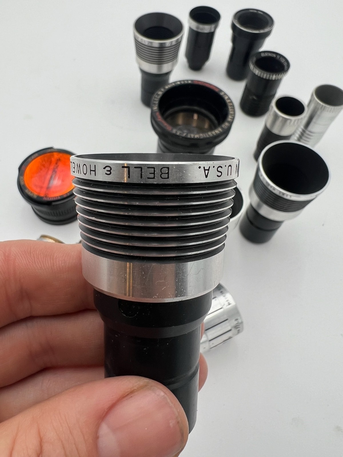 – LOT OF ASSORTED LENSES-PROJECTOR/CAMERA LENSES FOR PARTS/AS-IS