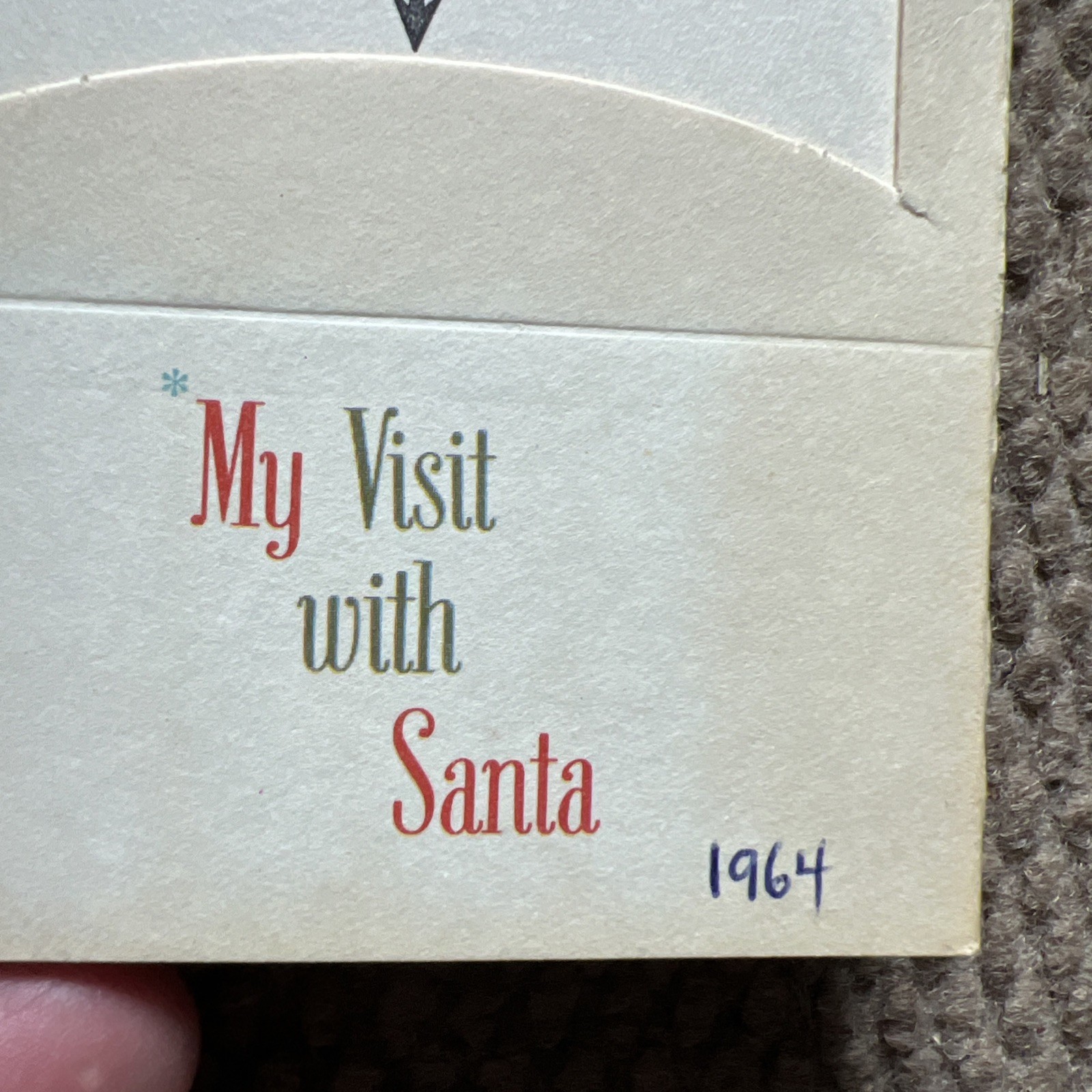 5 VTG 1960’S Photograph CARDS Stock Folder For ” SANTA AND ME ” Photo