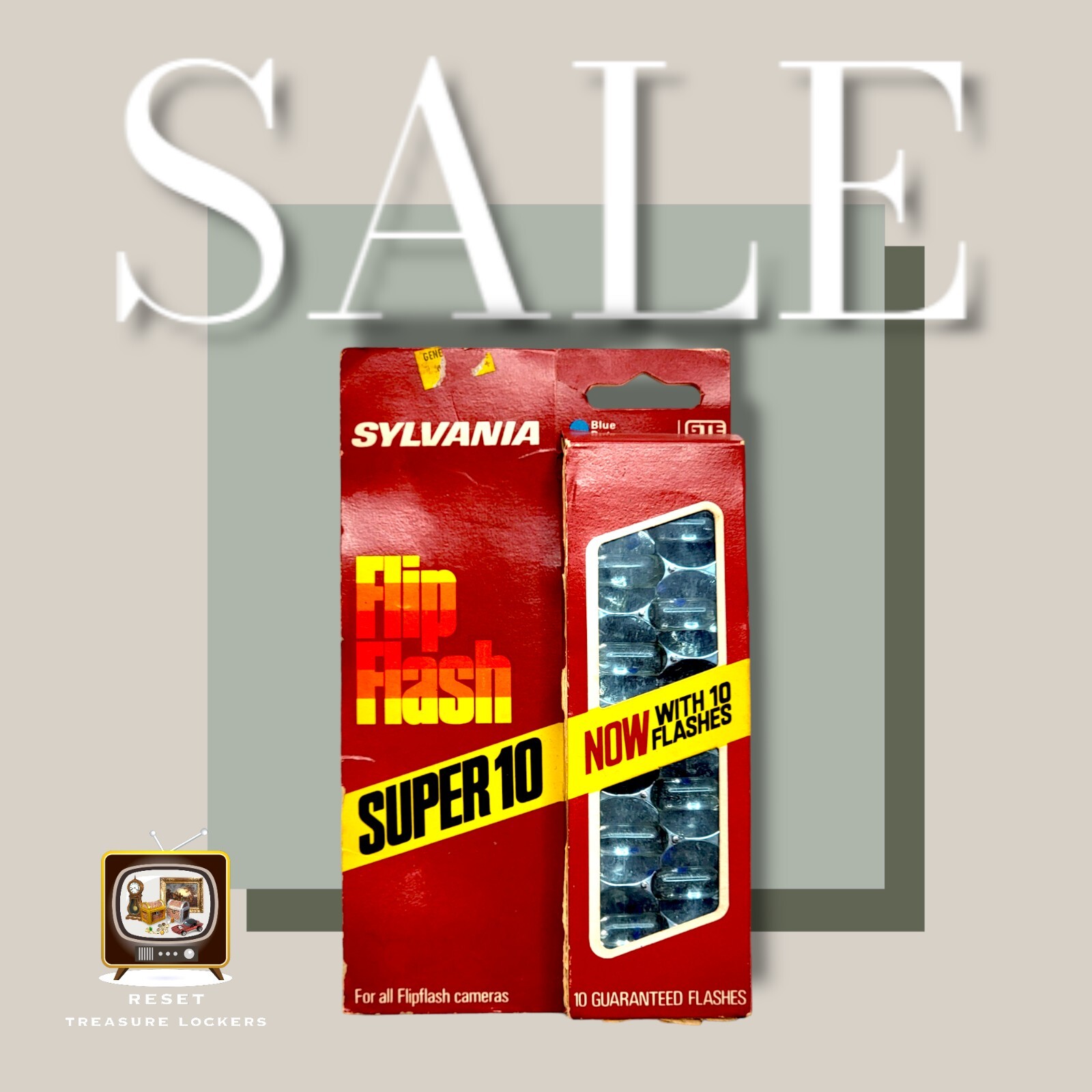 Sylvania Flip Flash Super 10 – NOS Unused Flashbulbs in Package vtg