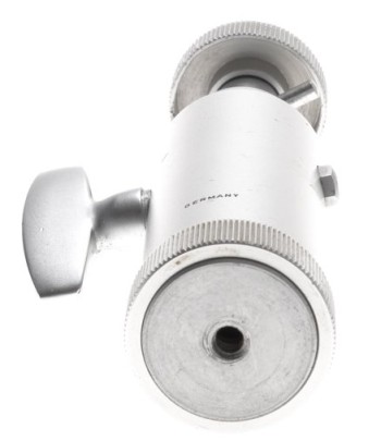 LEITZ SILVER CHROME TRIPOD BALL HEAD TILTING JOINT LEVELING CAMERA ADAPTER USED