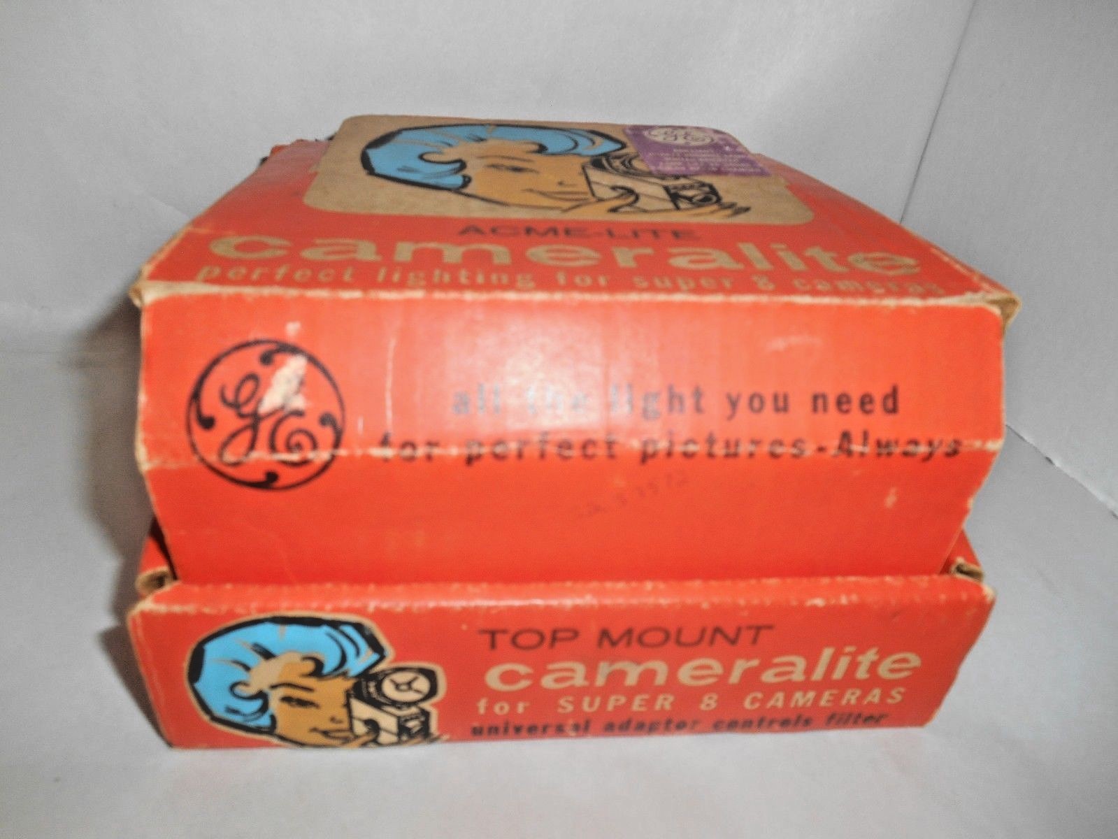 Camerlite Top Mount for Super 8 Cameras in Original Box / Papers VTG GE Acme