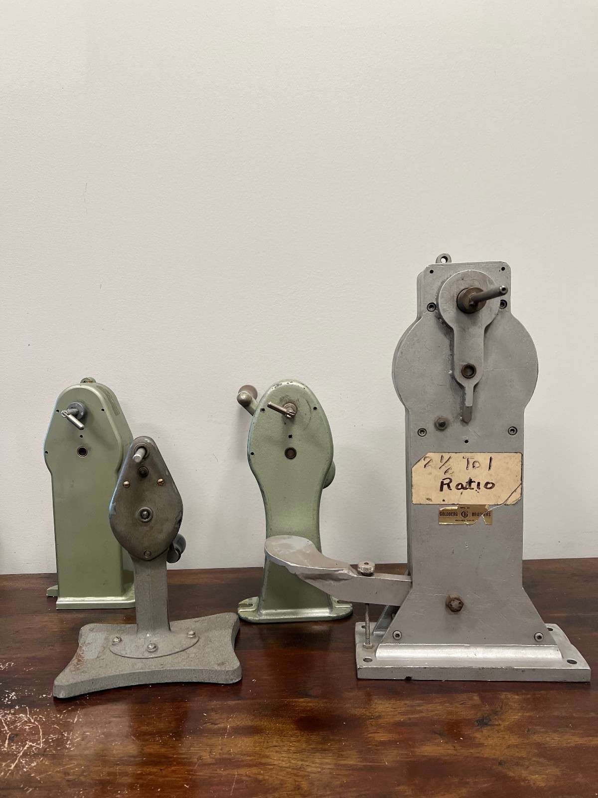Vintage Film Rewinders Rewinds Lot Goldberg Moviola J&R Movie Editing Equipment