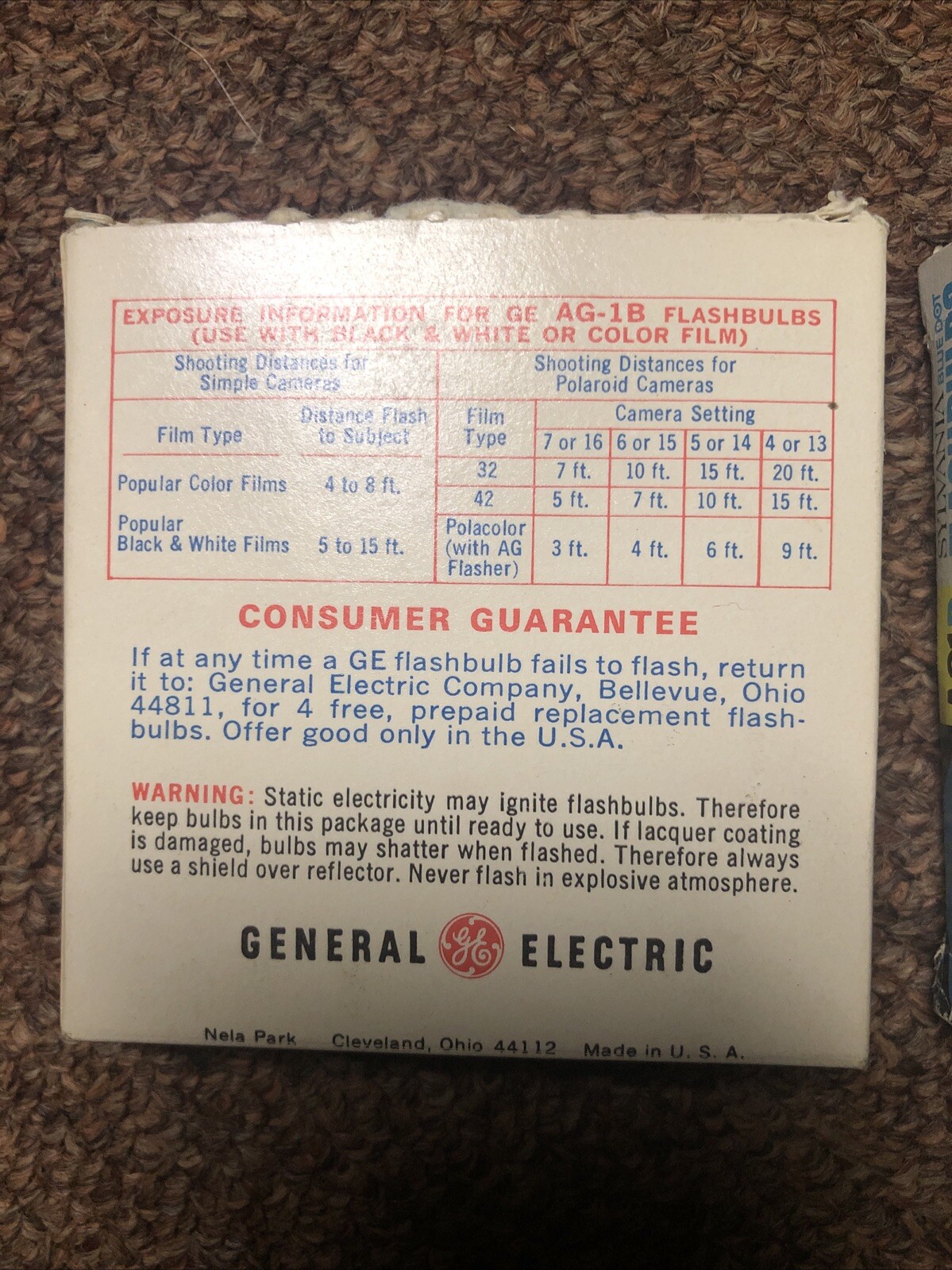 Two Vintage Sylvania Flashbulbs Blue Dot # AG1B 12 Bulbs in Package