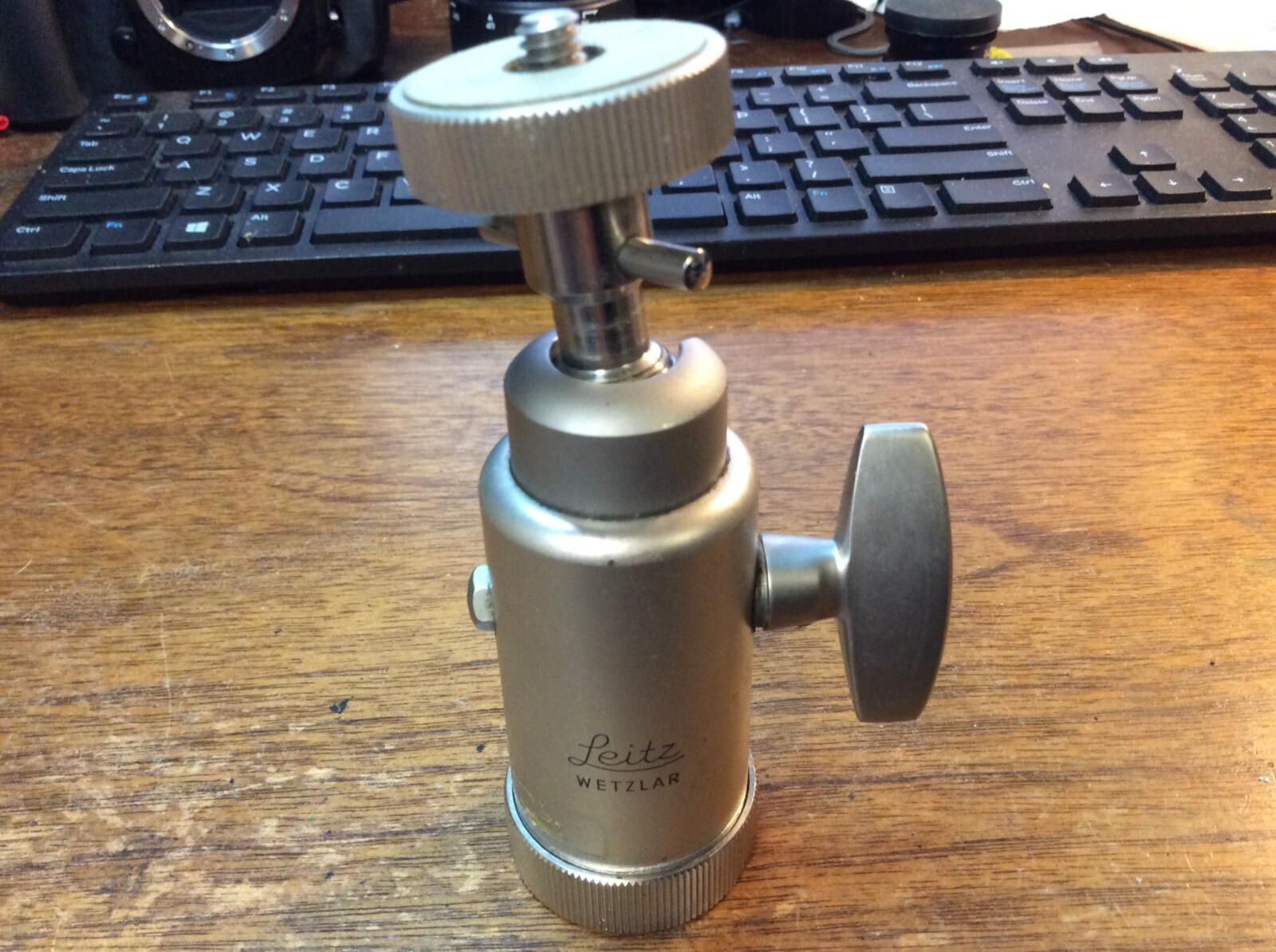 NICKEL BALL HEAD LEITZ WETZLAR TRIPOD LEVEL MOUNT FITS LEICA M CAMERAS M3, M6 M2