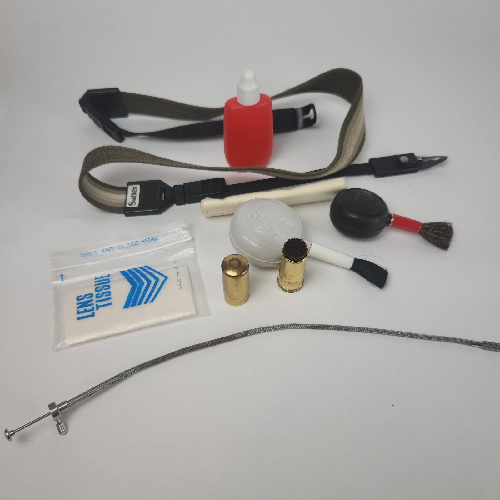 Vintage Camera Lot Strap, Film, Lens Cleaner, Lens Brush, Strap ETC