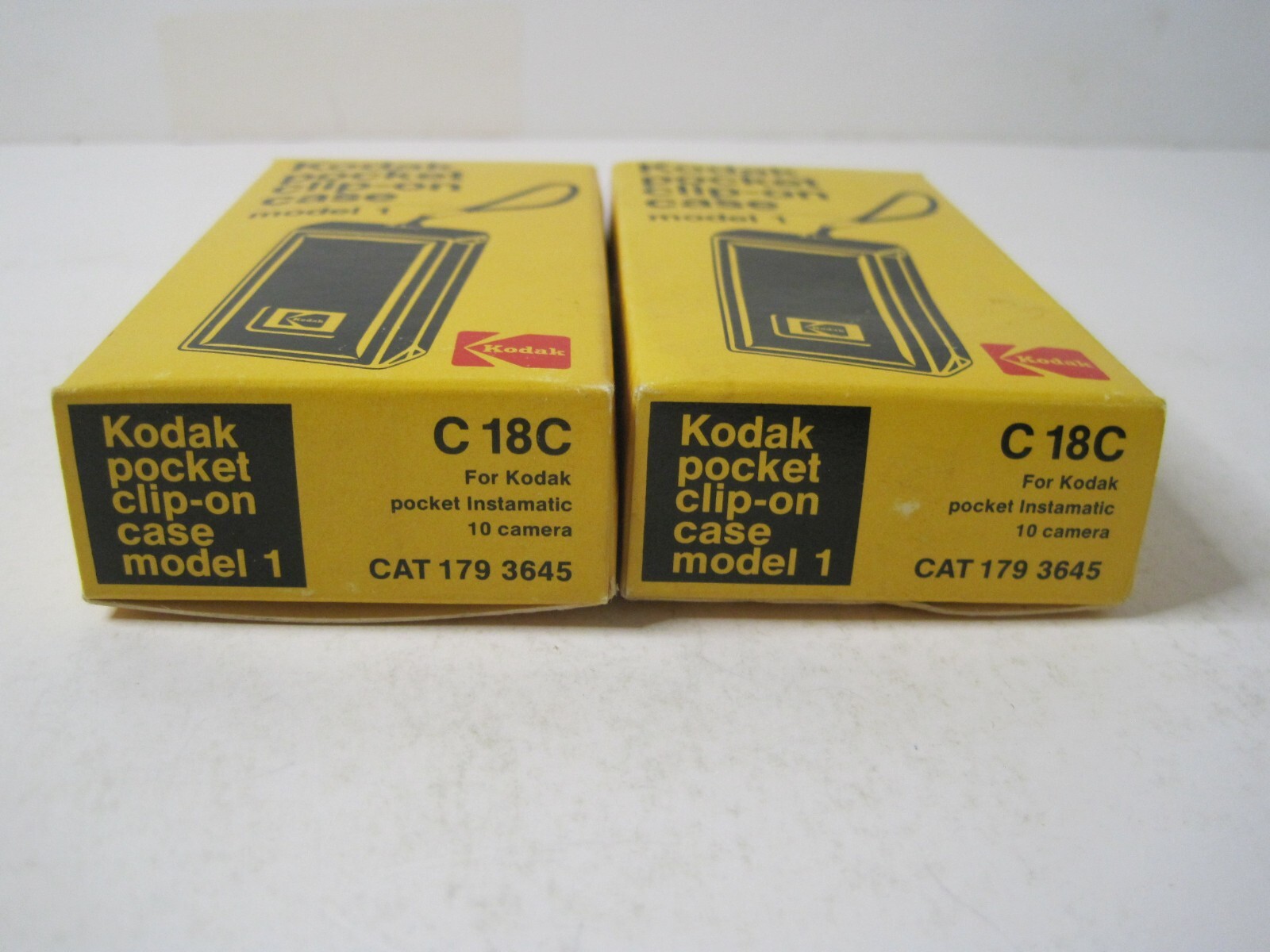 Lot of 2 Kodak Pocket Clip-on Case Model 1 C 18C For Kodak Instamatic 10 Camera