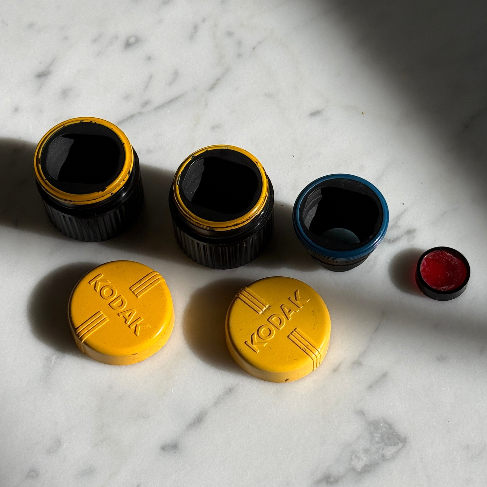 Vintage Kodak 16mm Cine Wratten Lens Filters – CK3, Daylight, & Photoflood w Box