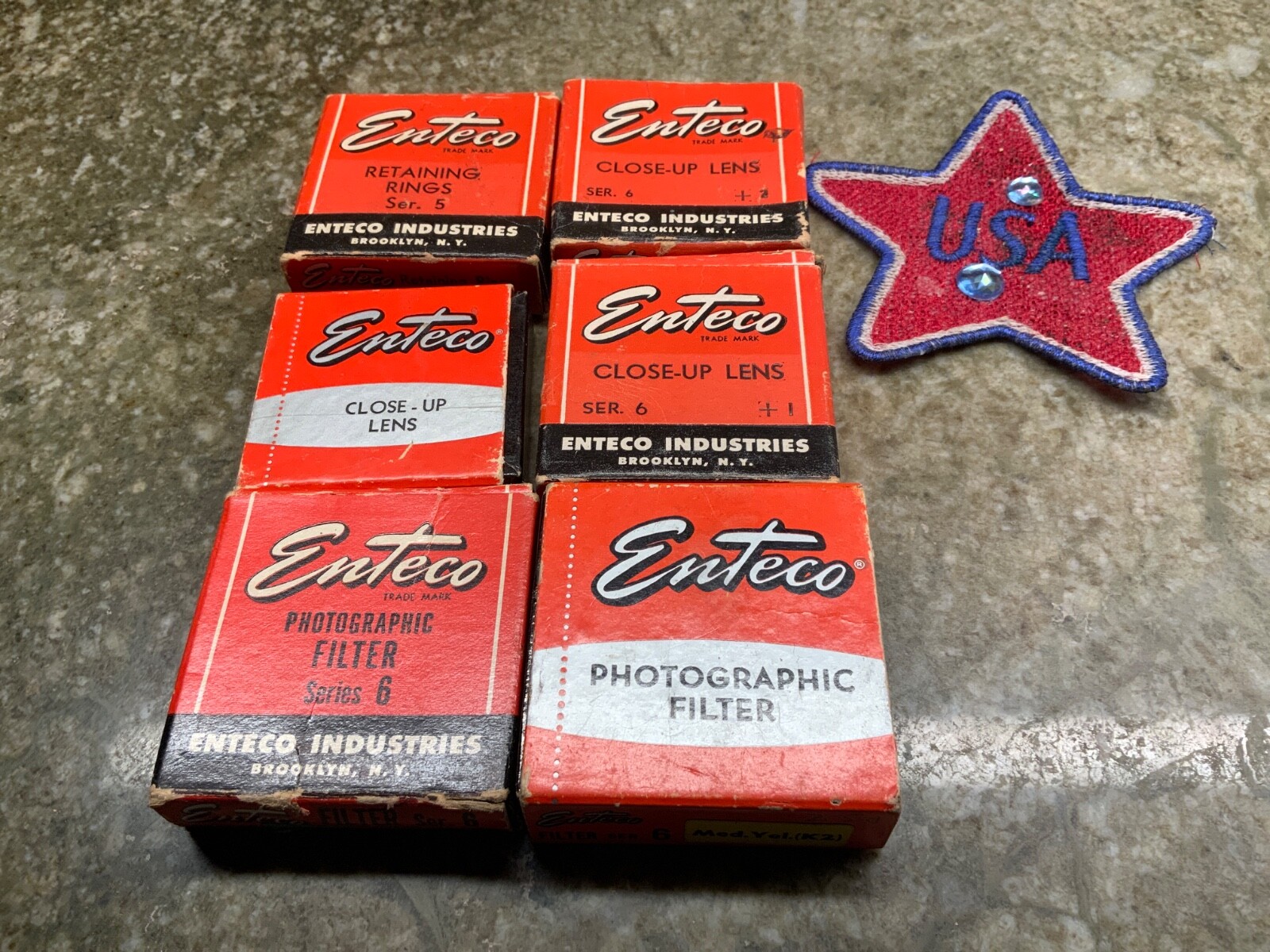 Vtg Set of 6 Enteco Kodak Camera Accessory Lens, Filters, etc.