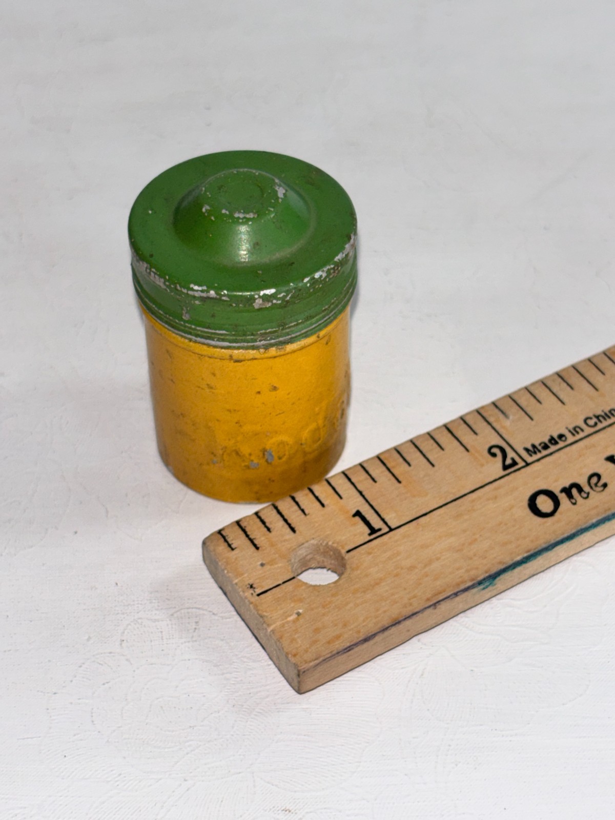 Kodak Film Metal Tin Canister 35mm Vtg Yellow Green Empty Photography Camera Can