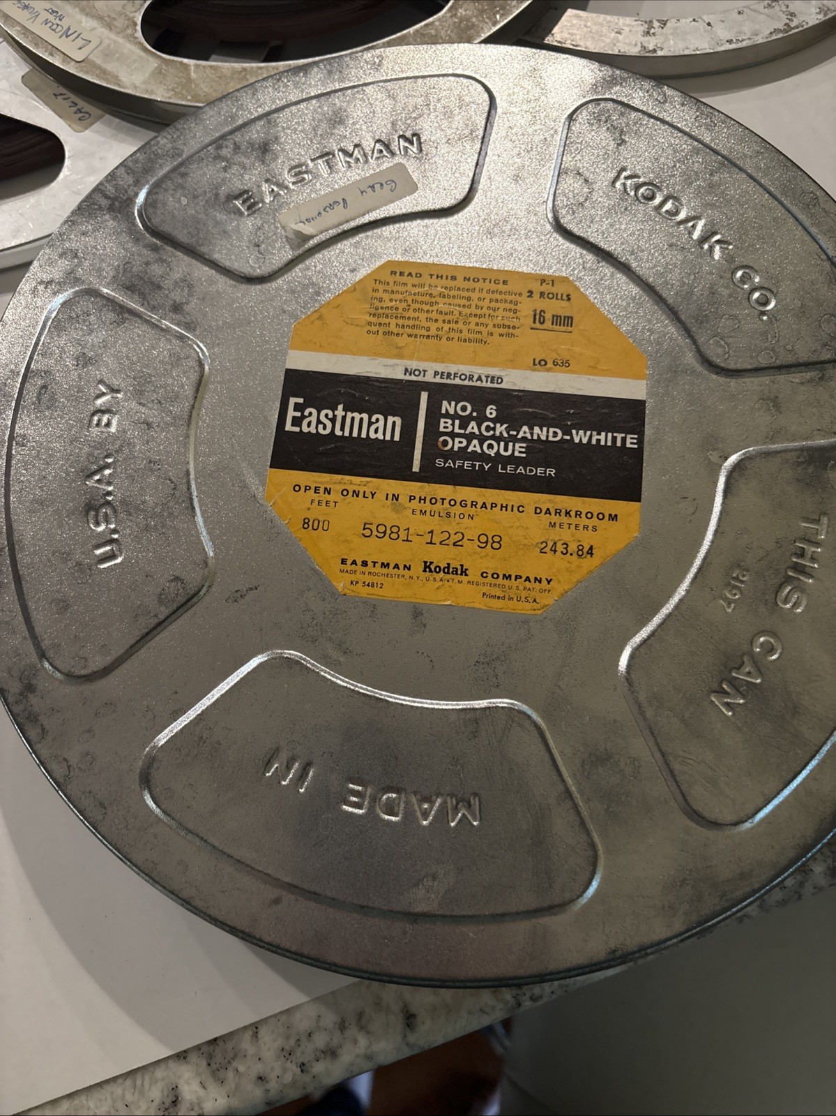 Eastman Kodak Film Reel Canister 11.5 Inch With 3 Reels VINTAGE