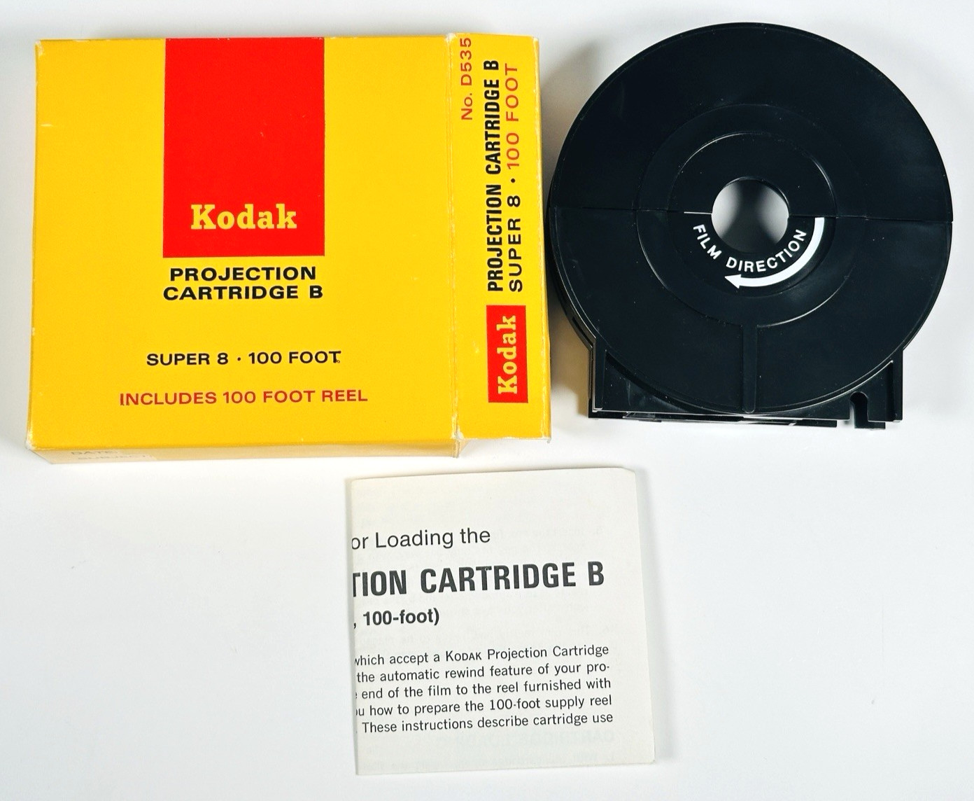(4) Vintage Kodak Super 8 Movie Projection Cartridge B with 100-Foot Reel – NOS