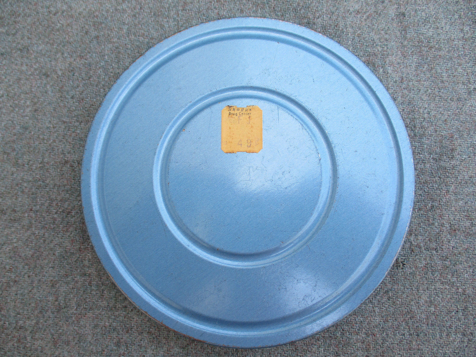 VINTAGE 1950s AMARILLO, TEXAS SKAGGS DRUG CENTER STORE FILM CAN with EMPTY REEL