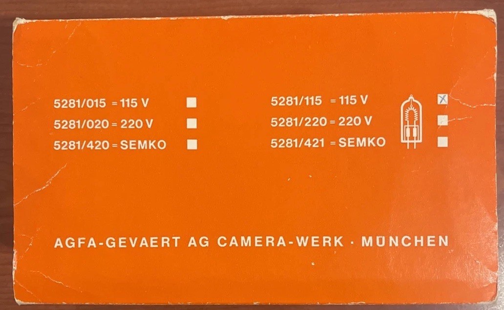 Agfa-Gevaert Ciné Agfalux M – Type 5281/115 (115V)