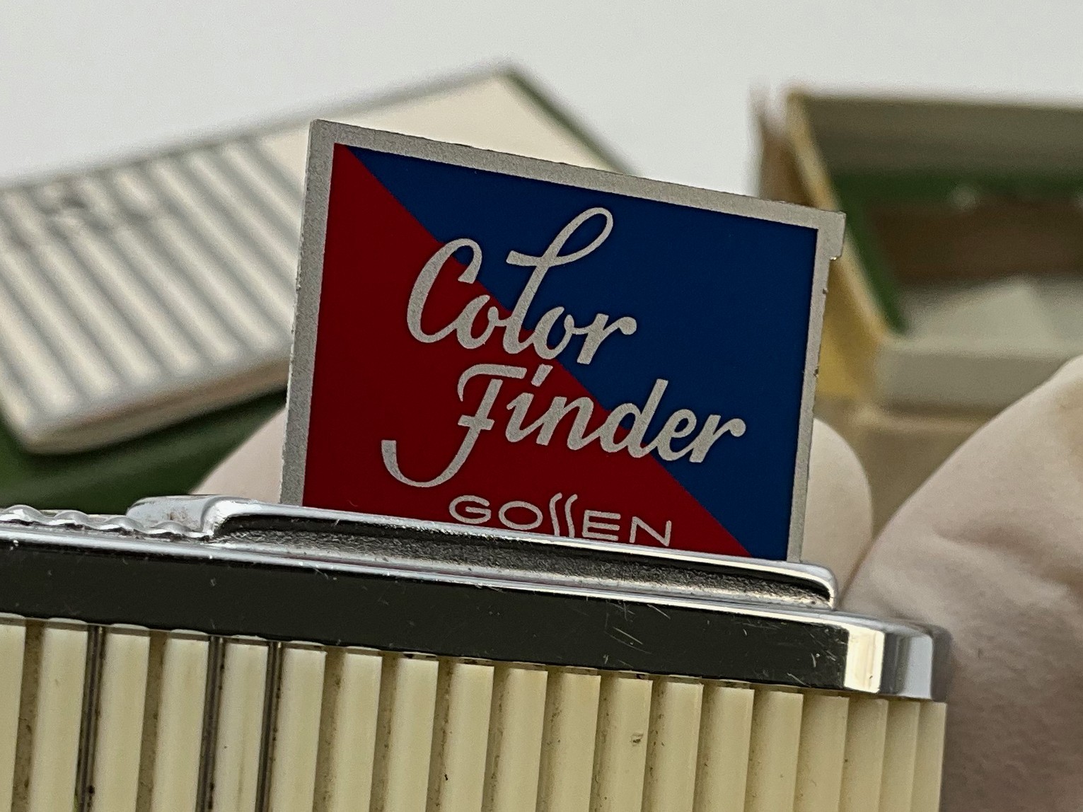 Gossen Sixon “Color Finder” selenium light meter – boxed with manual & chain