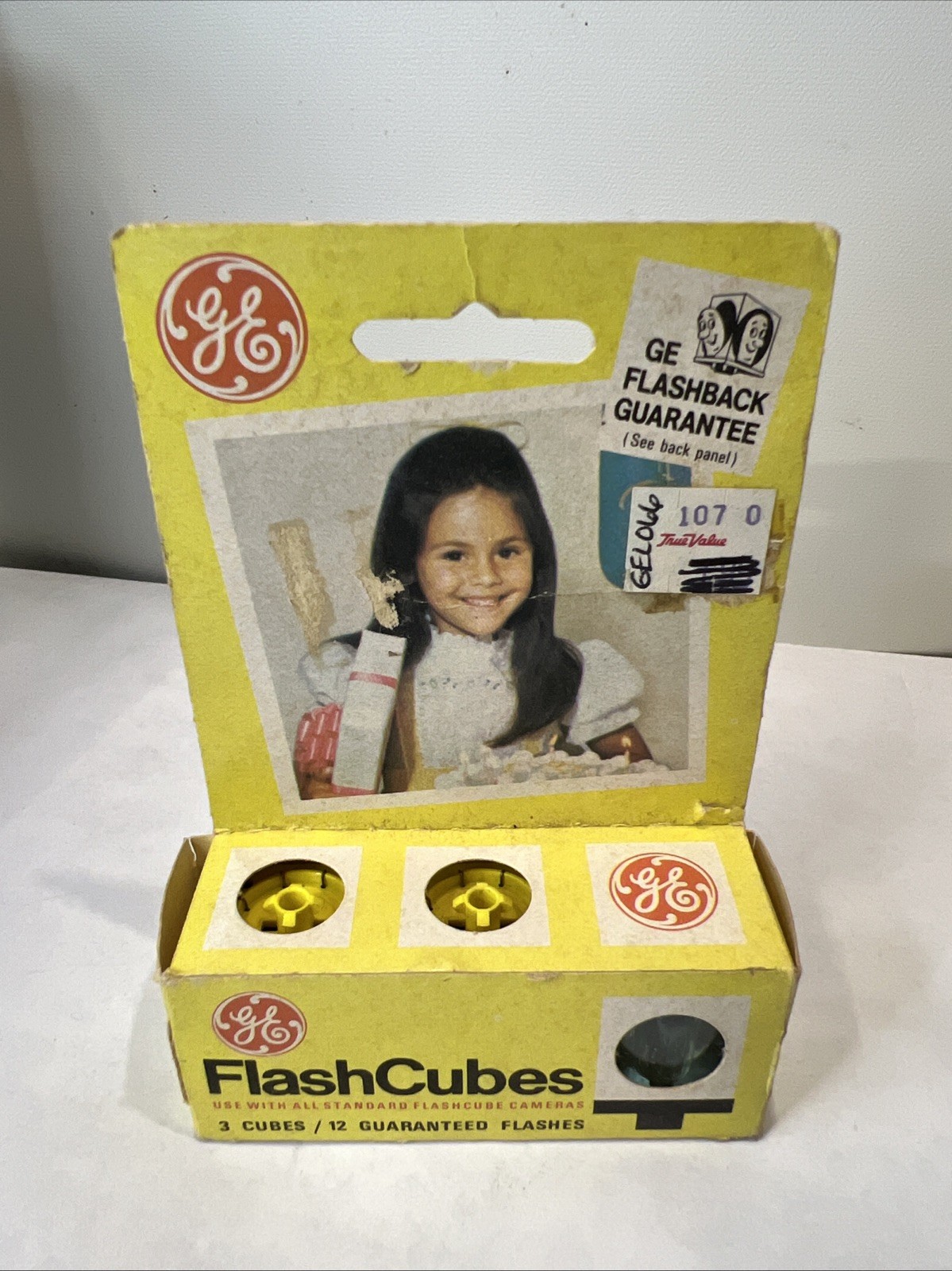 Vintage G.E. FlashCubes 3 Cubes Original Box General Electric Camera Flash USA