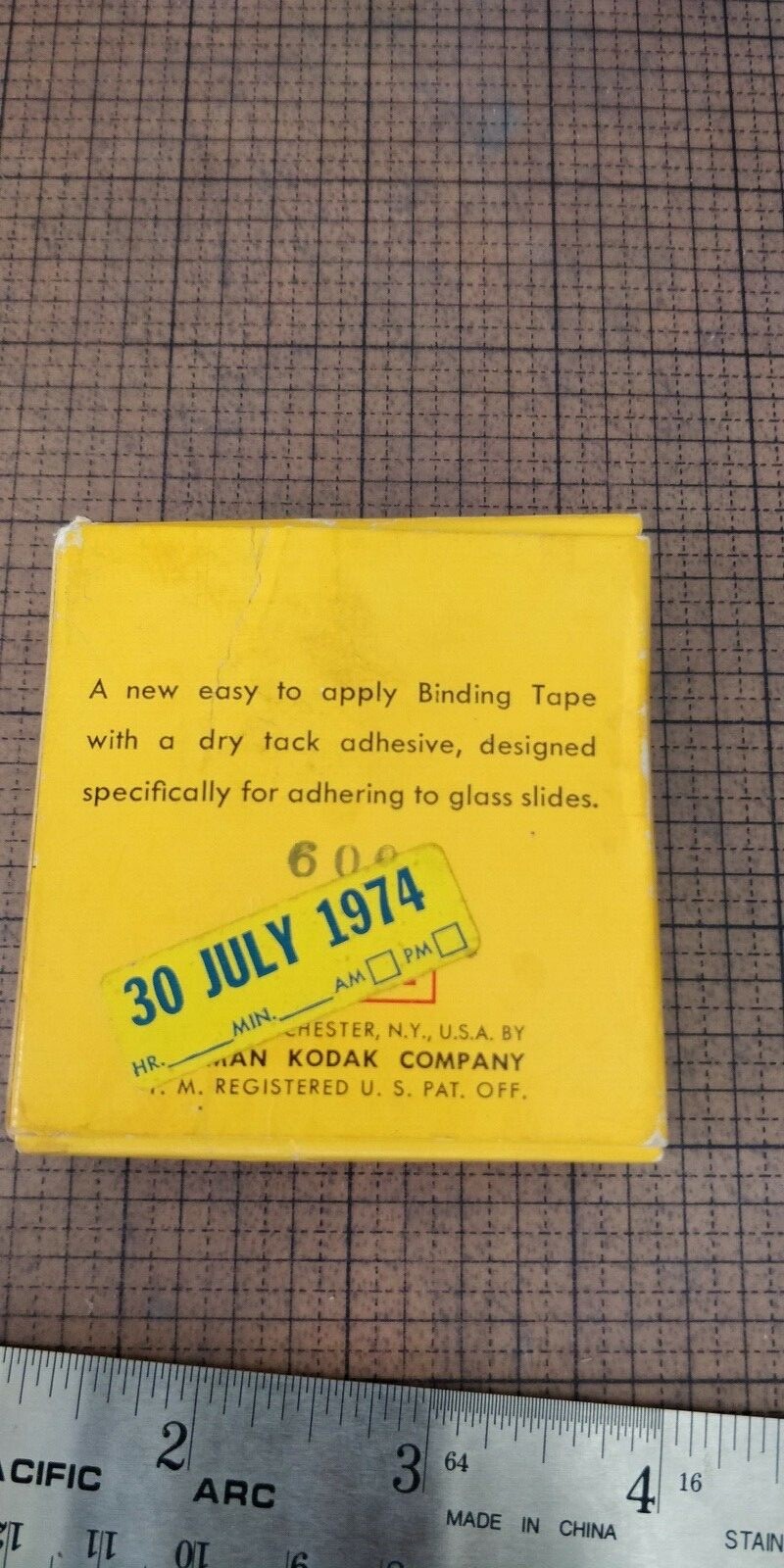 Vintage – Kodak NOS 10yd 3/8″ Wide Yellow Binding Tape – From 1974