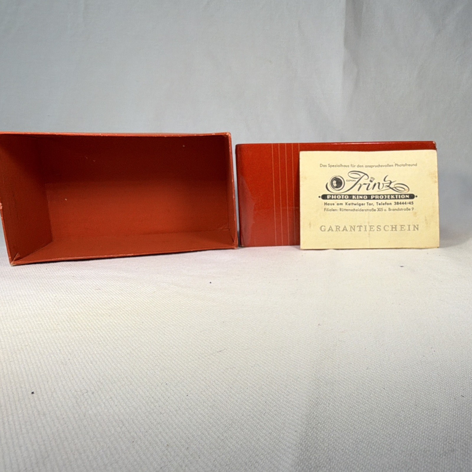 ZEISS IKON Contax Camera Box with Guarantee Card, For Contax