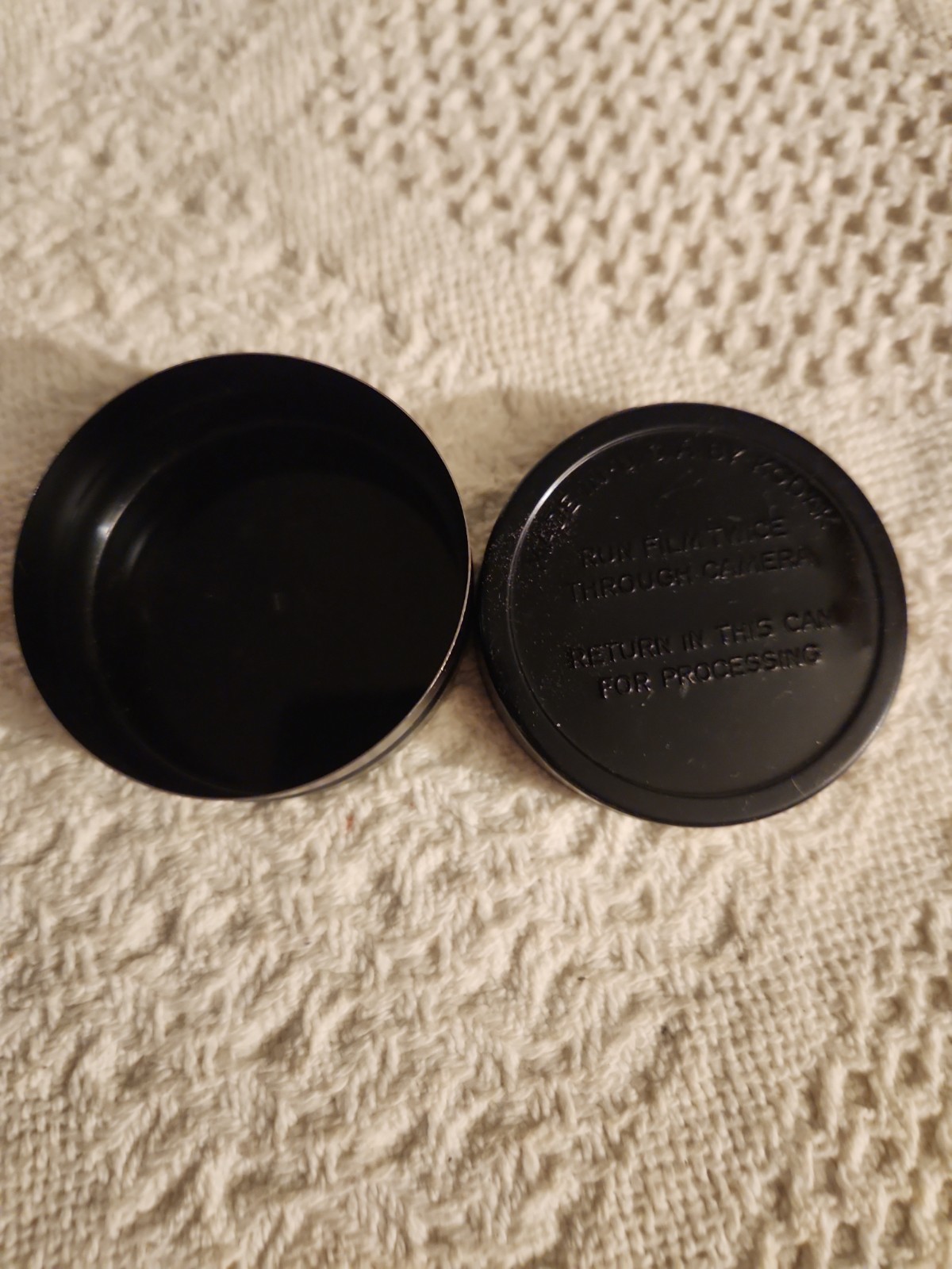 Vintage Kodak Black Metal Film Canister Tin