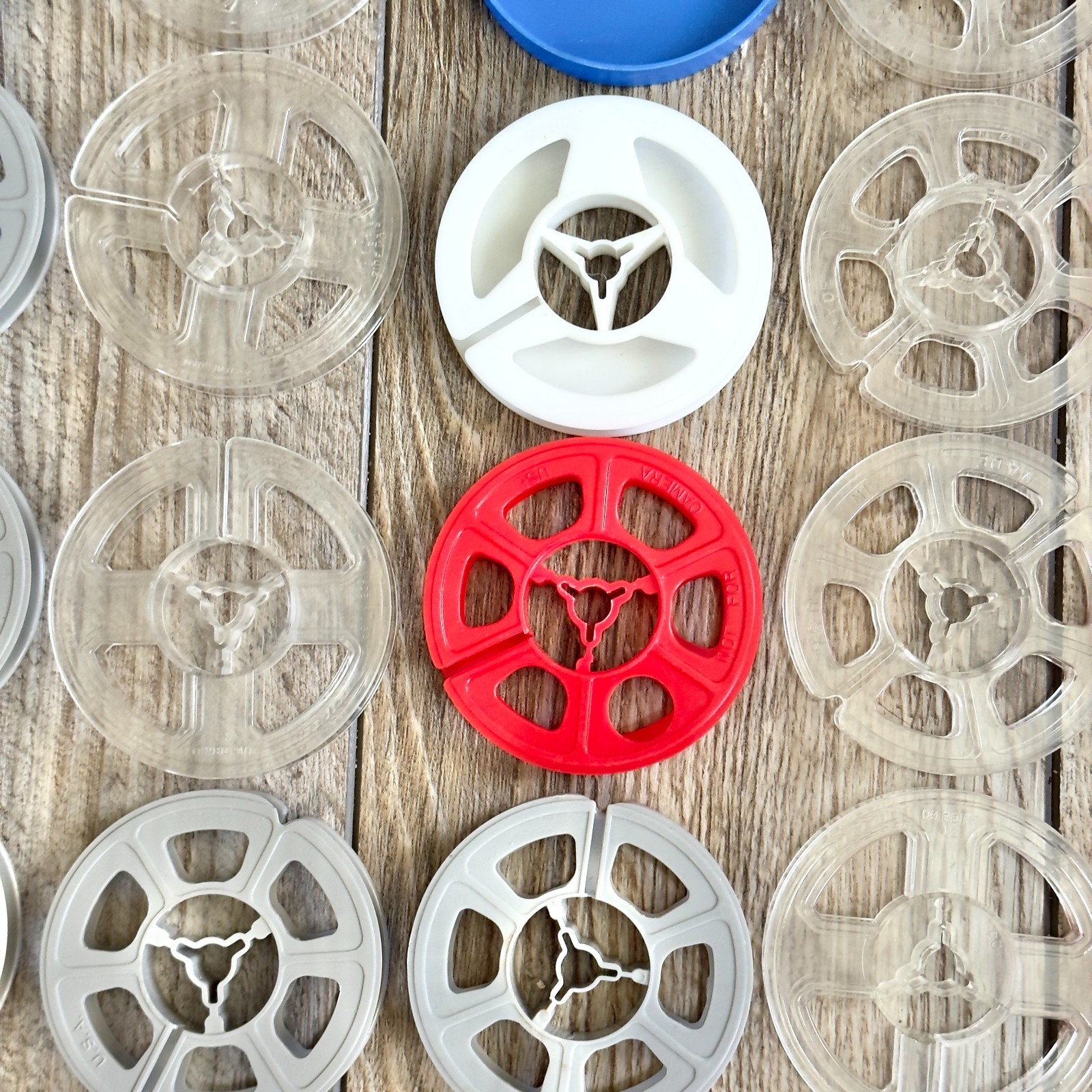 Mixed Lot Over 40 8mm Approximately 3″ Empty Plastic Film Reels