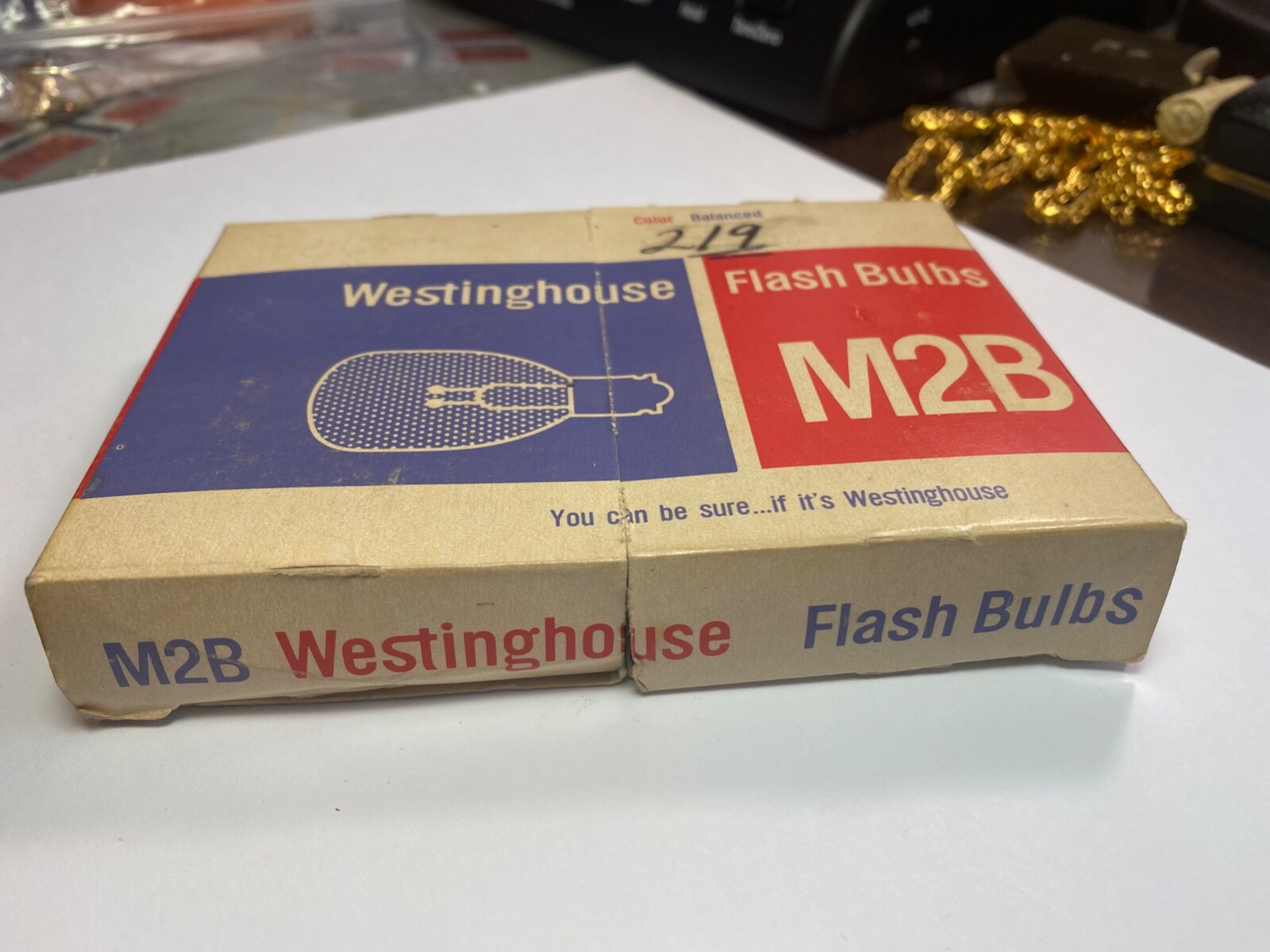 Vintage Lot WESTINGHOUSE FLASH BULBS M2B, 9 bulbs included