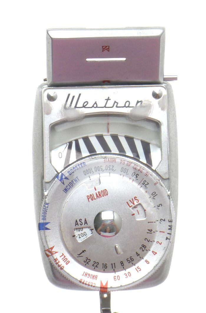 Westran light exposure meter model a-1 for polaroid original pouch box vintage