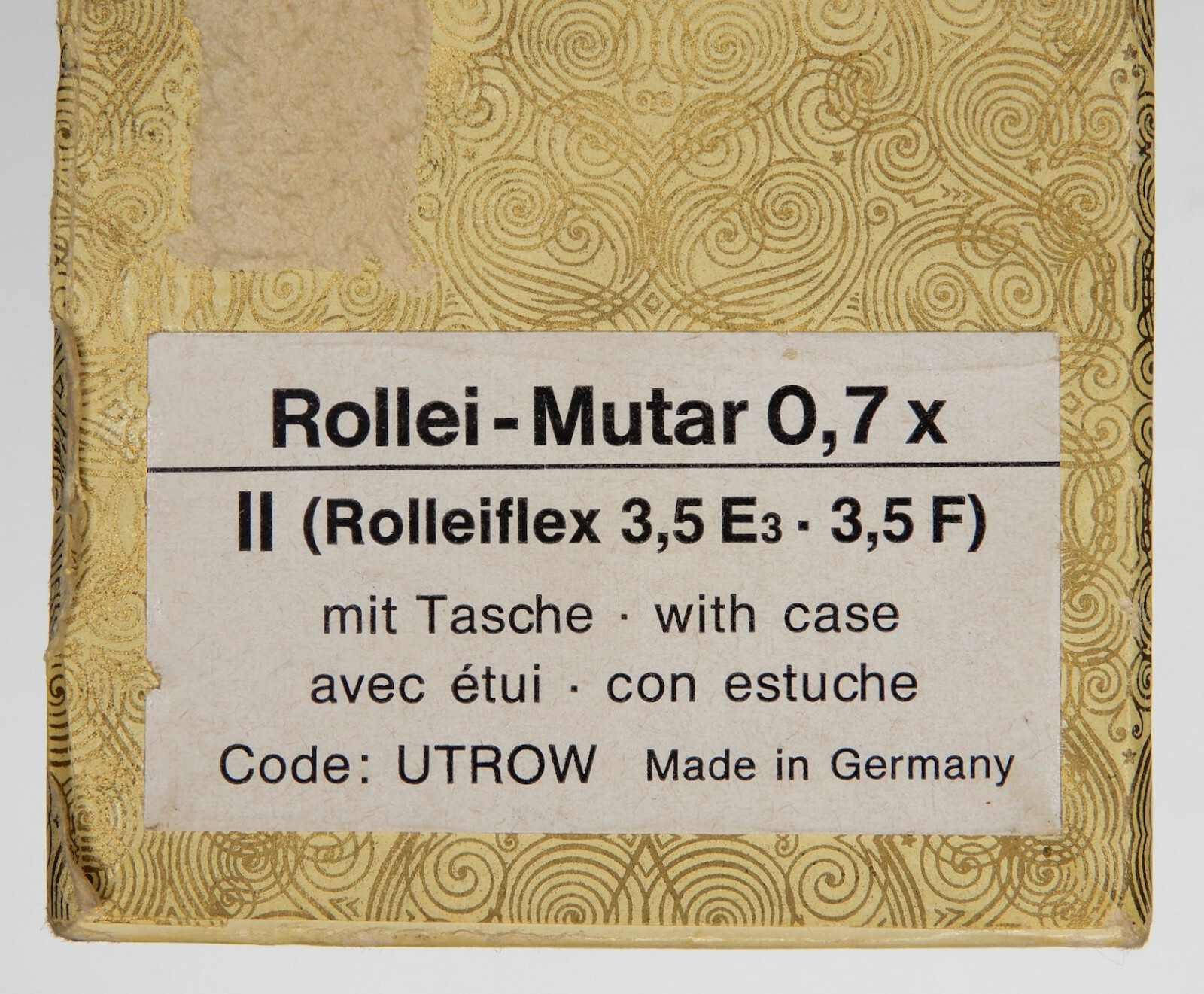 Rolleiflex Case for Mutar 0.7X ……… W/Box,I.B.