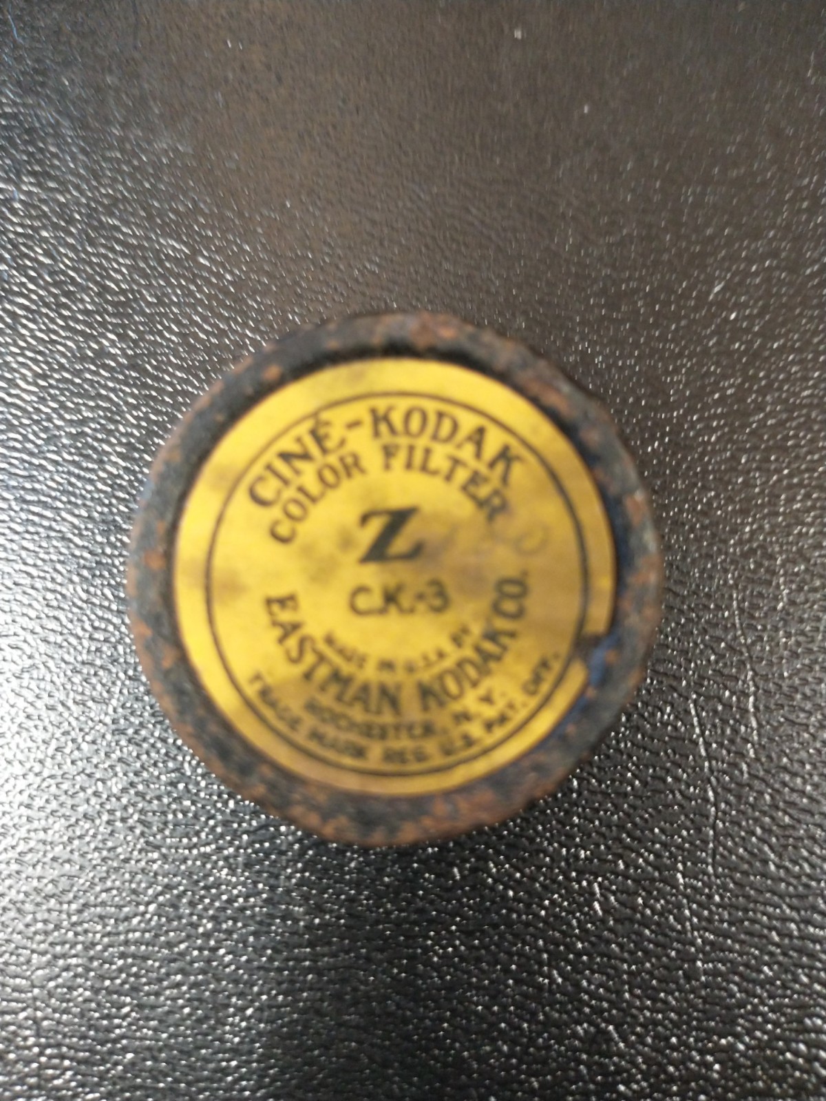 Vintage EASTMAN KODAK CO Cine-Kodak Color Filter Z C.K.-3 w/ Tin