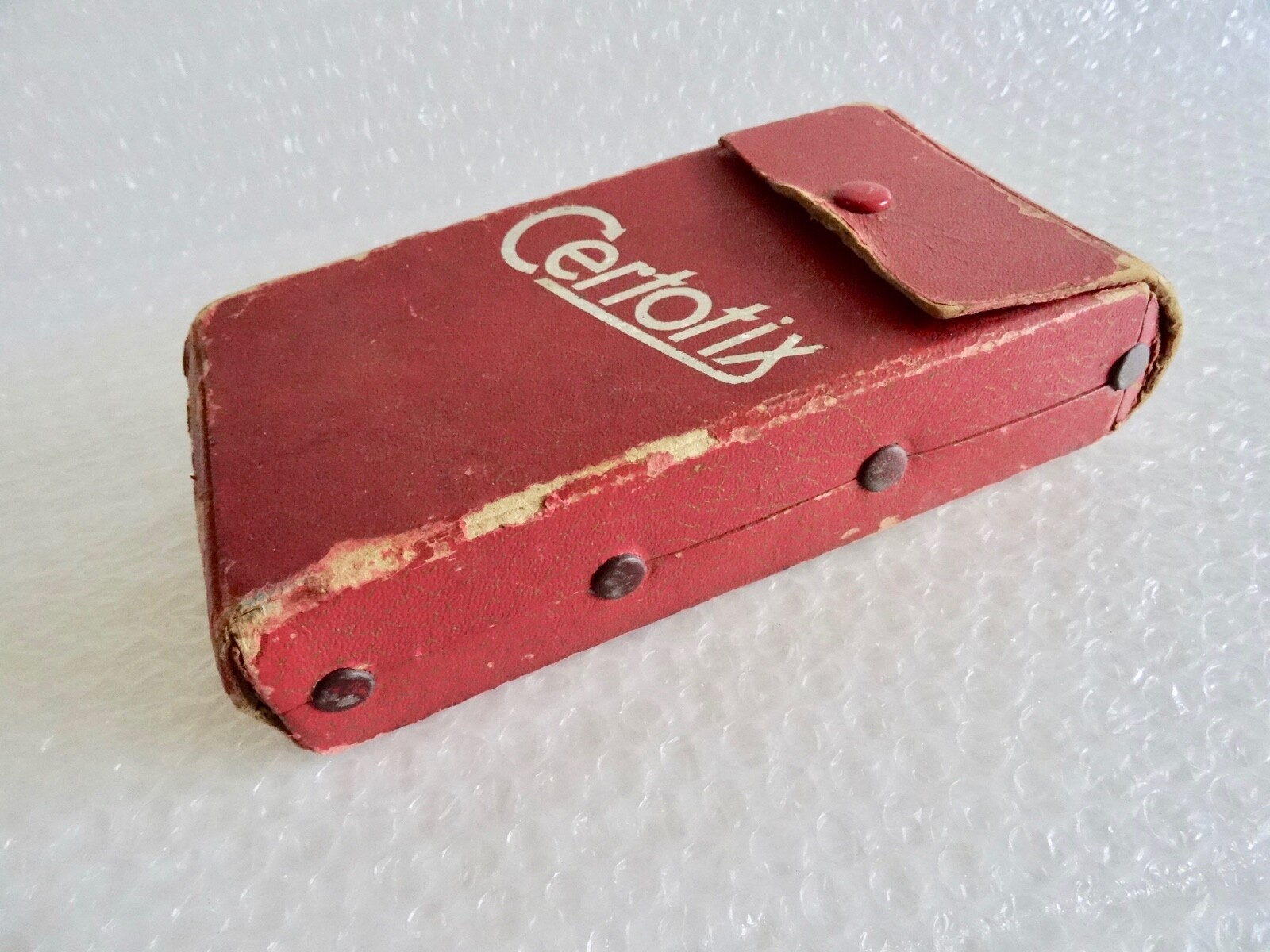 fOLDING CAMERA CASE ONLY RED CERTOTIX ANTIQUE VINTAGE REPLACEMENT PART neocurio