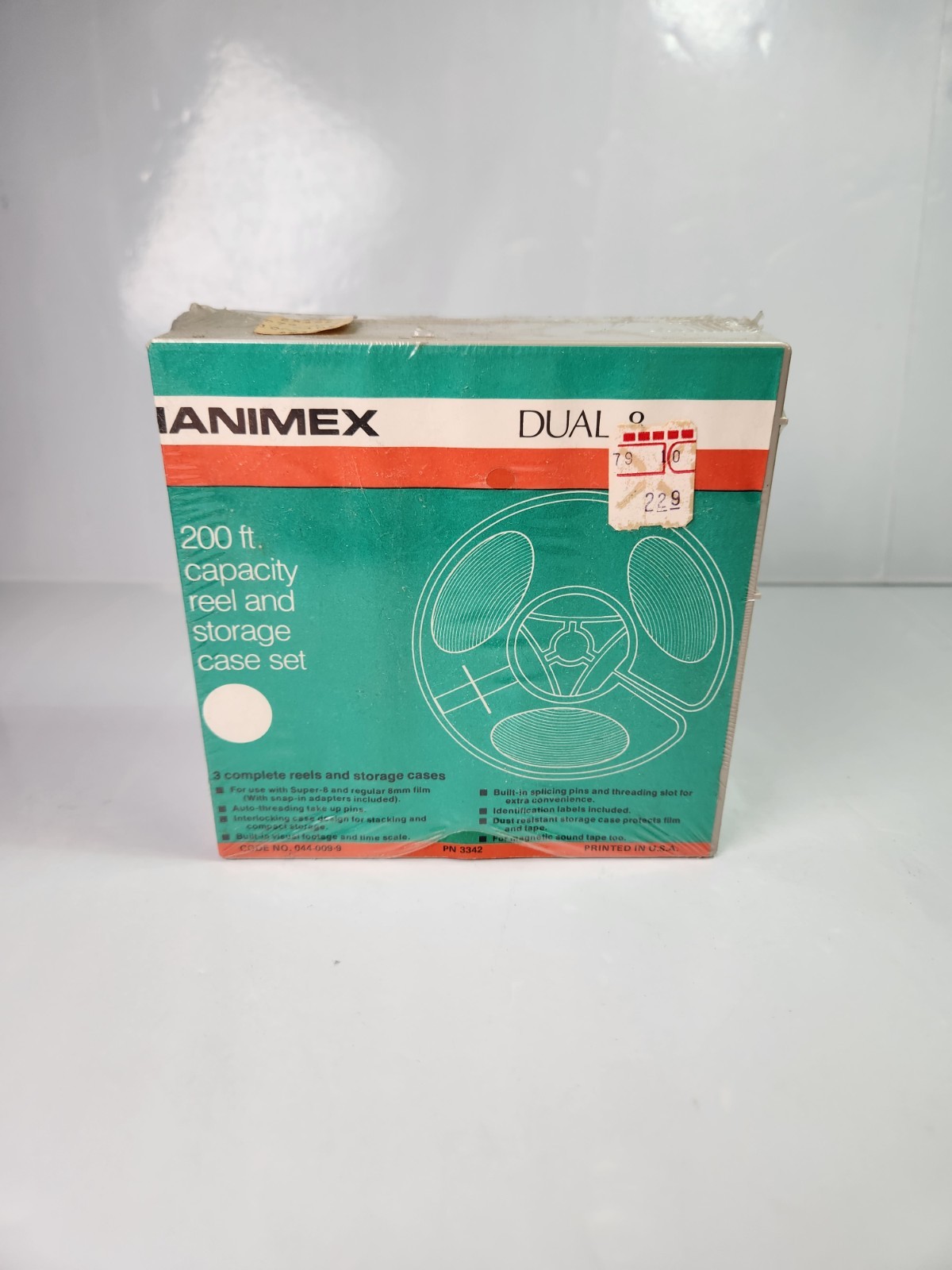 NEW NOS 3 Pack Hanimex Dual 8 200 ft Reel & Storage Case Set 8mm Super 8 SEALED