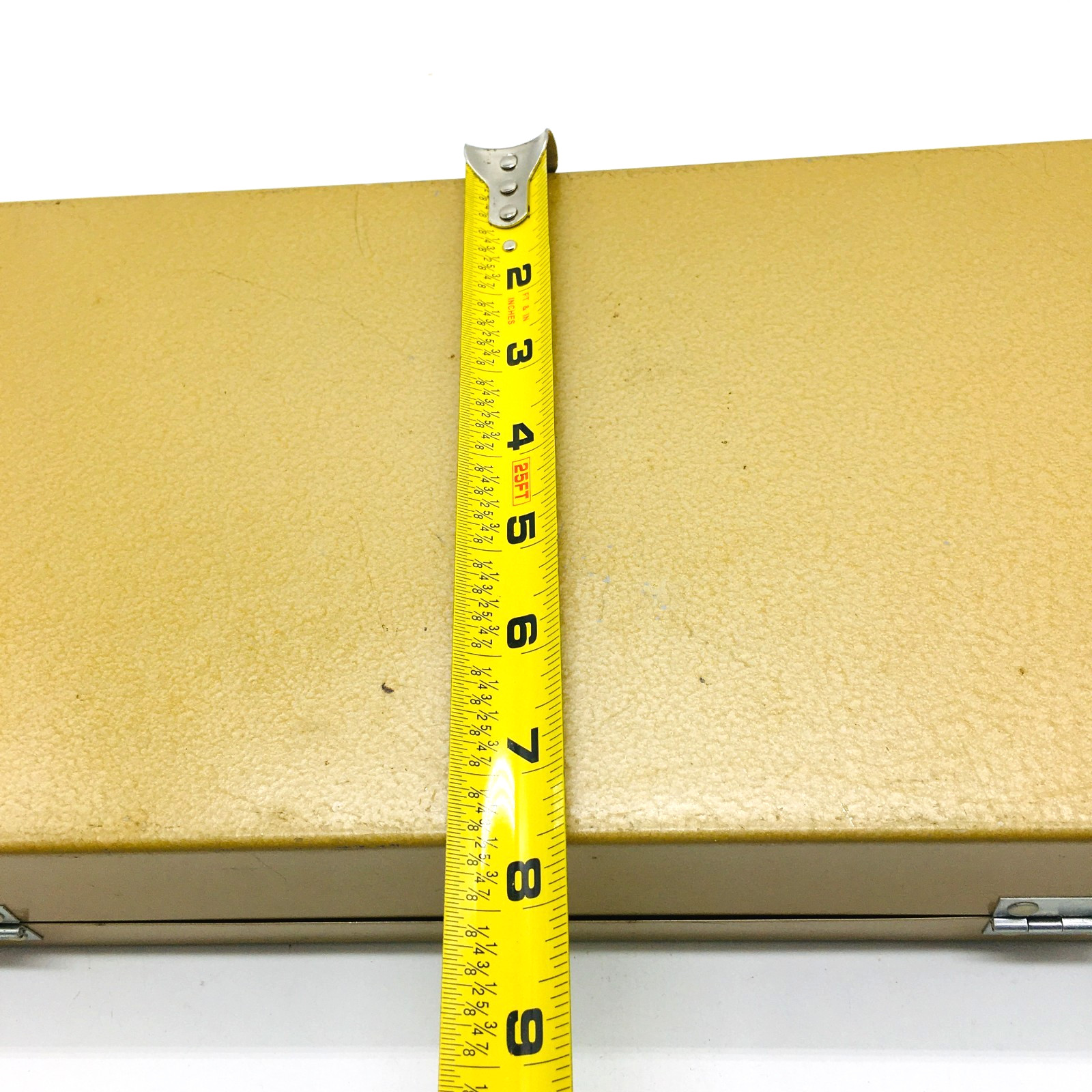 Vintage Kenco Metal Storage 8″ x 14″ Slide File Box Gold