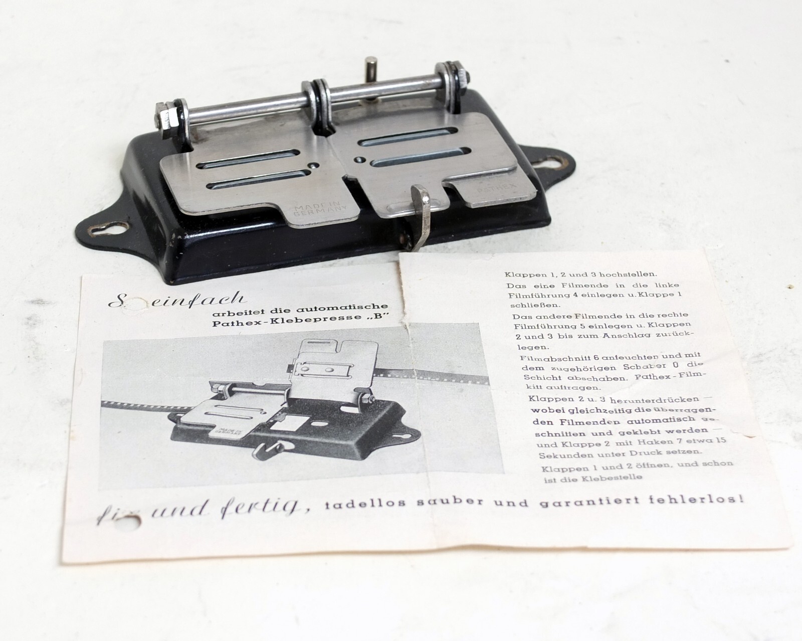 Pathex Klebepresse B Splicer Colleuse Film 8mm 9.5mm 16mm Movie Film
